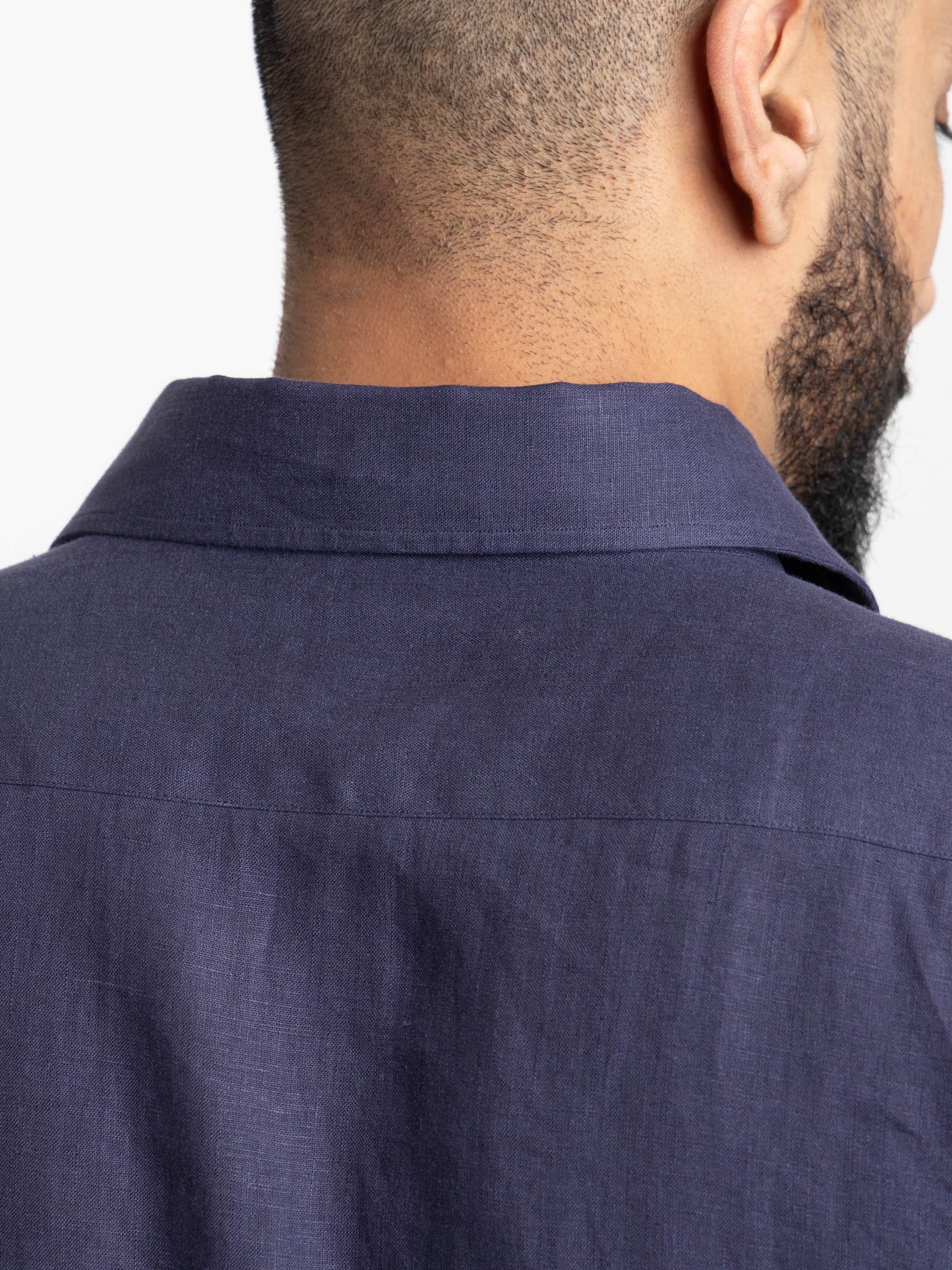 Navy Oasi Lino Shirt