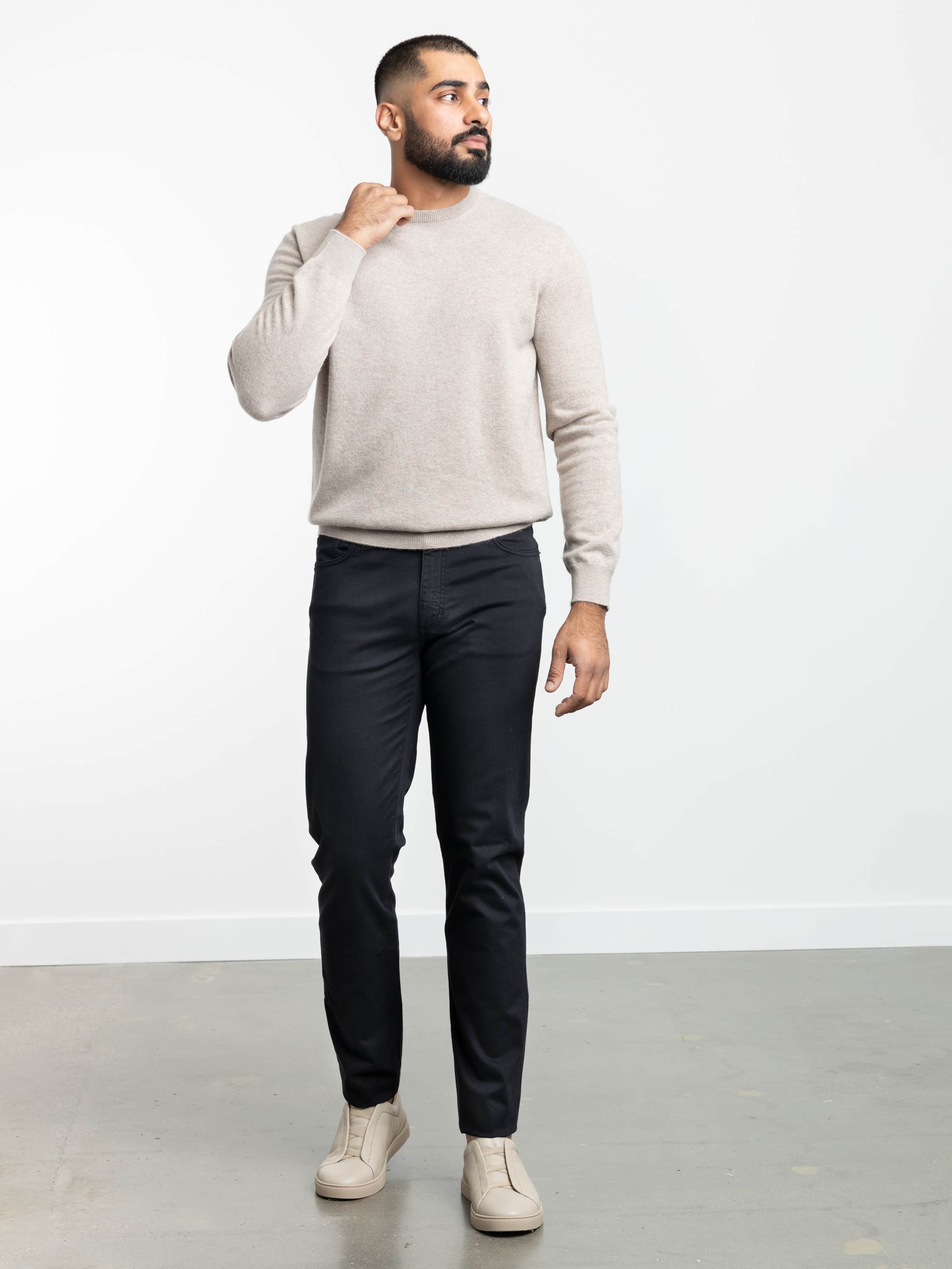 Navy Blue Stretch Roccia Jeans