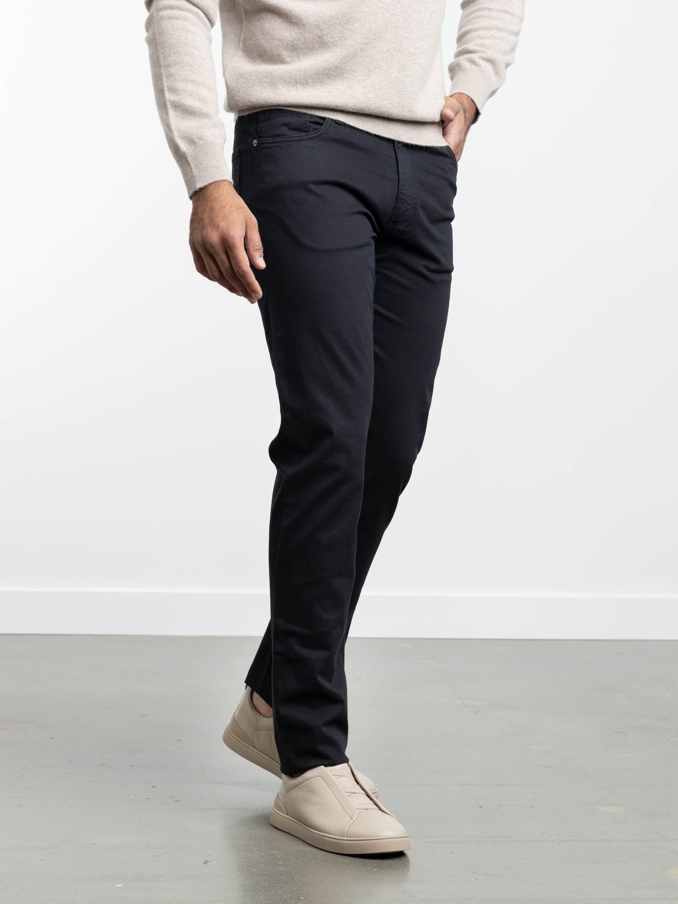 Navy Blue Stretch Roccia Jeans