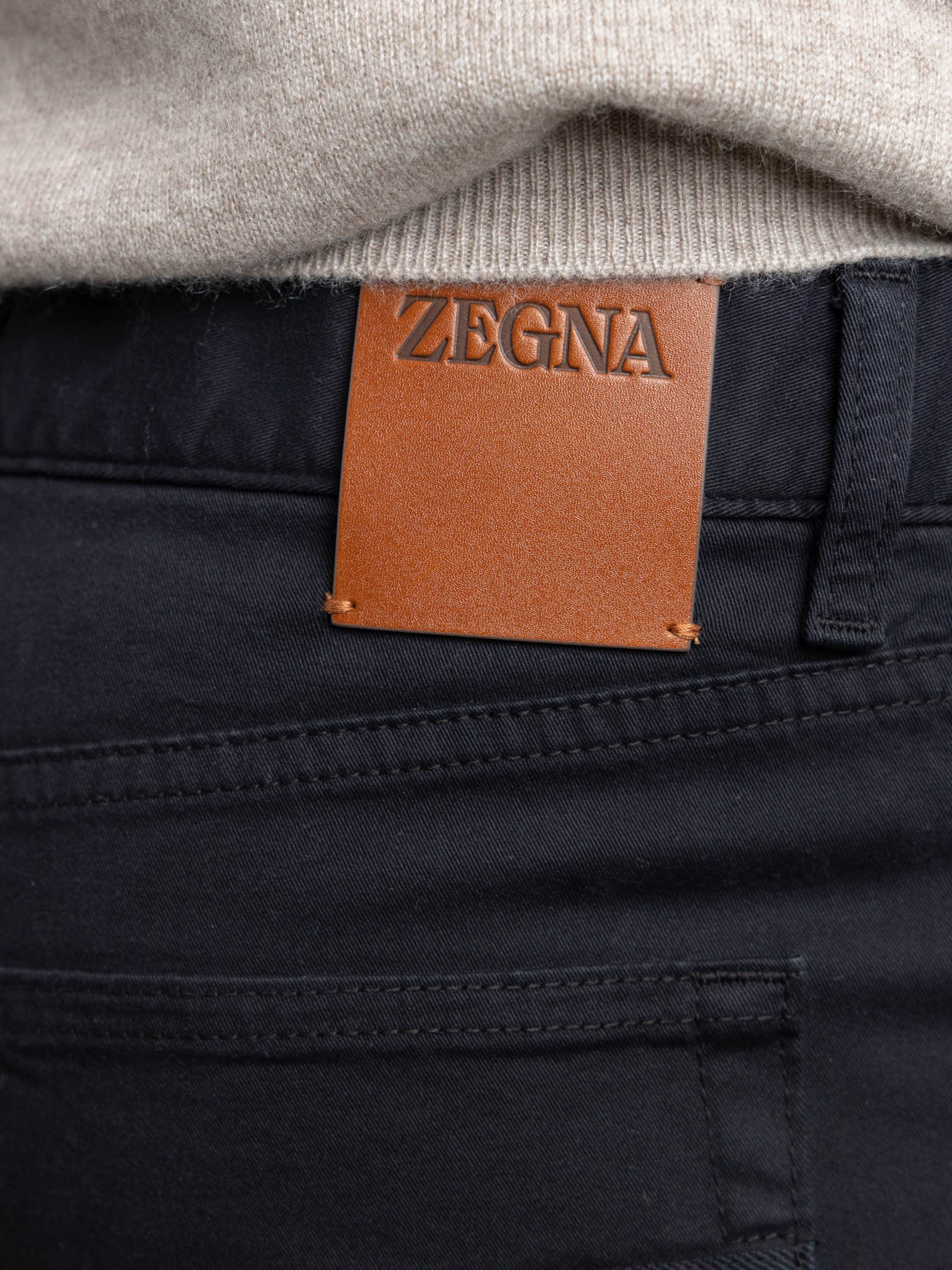 Navy Blue Stretch Roccia Jeans