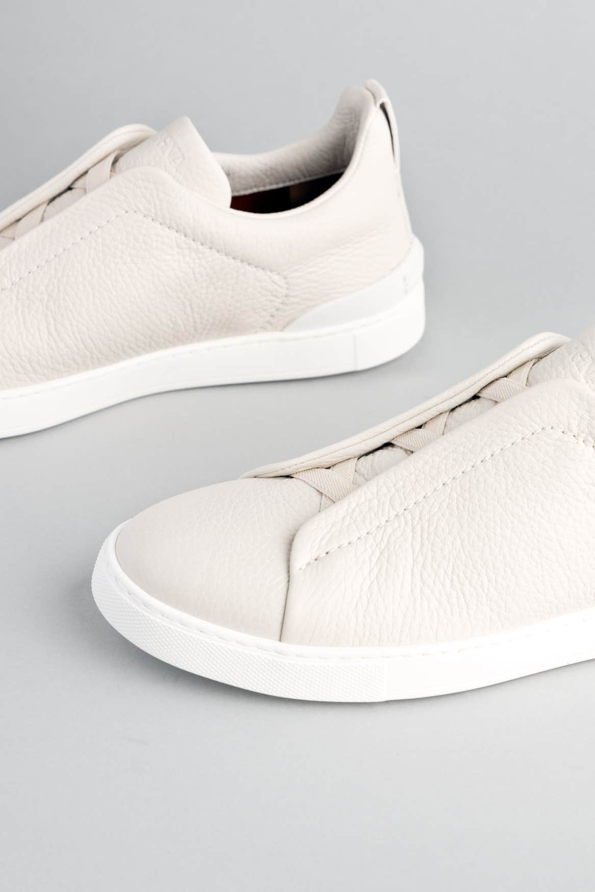 White Deerskin Triple Stitch™ Sneakers