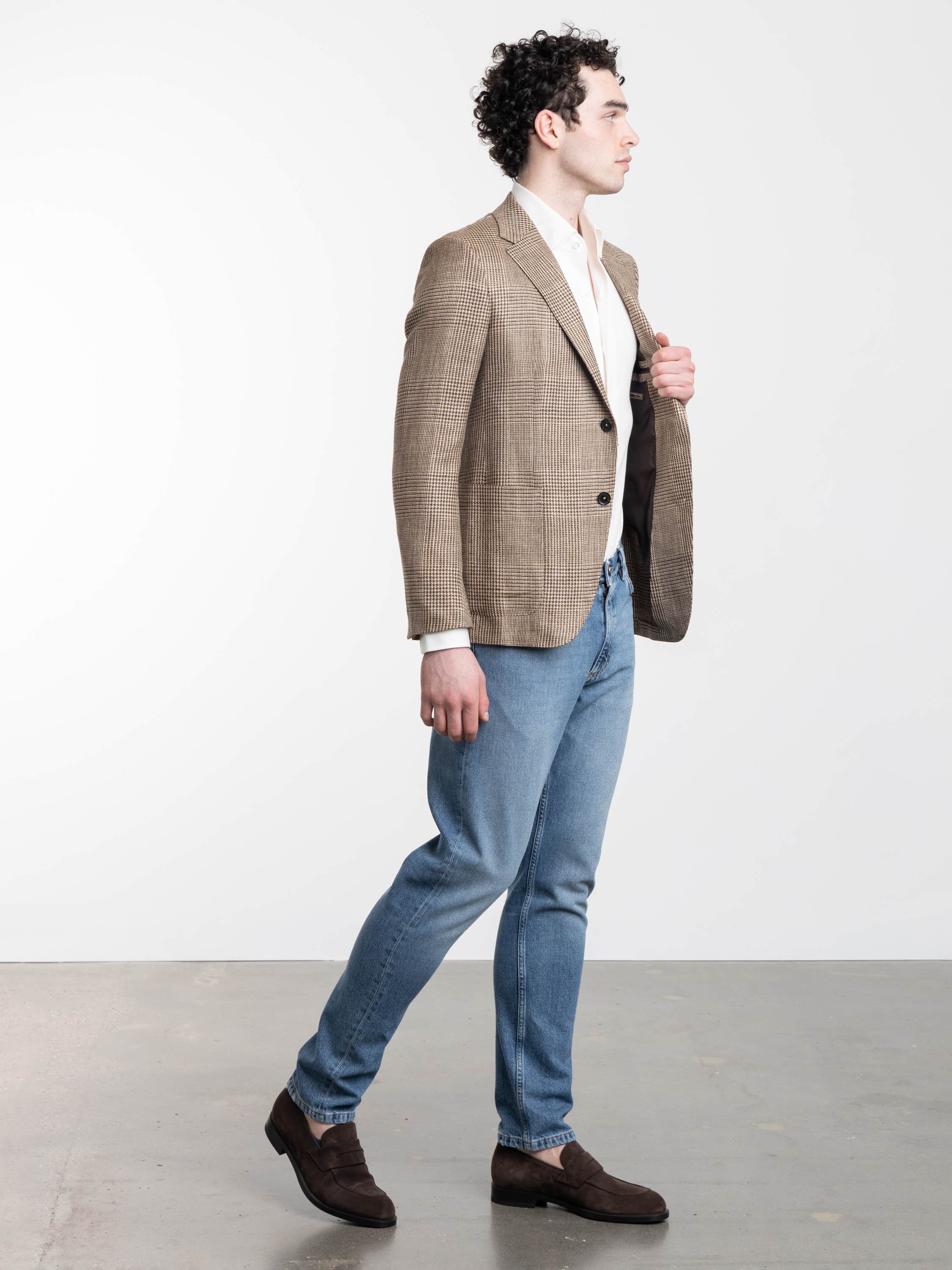 White Silk Linen and Cotton Shirt