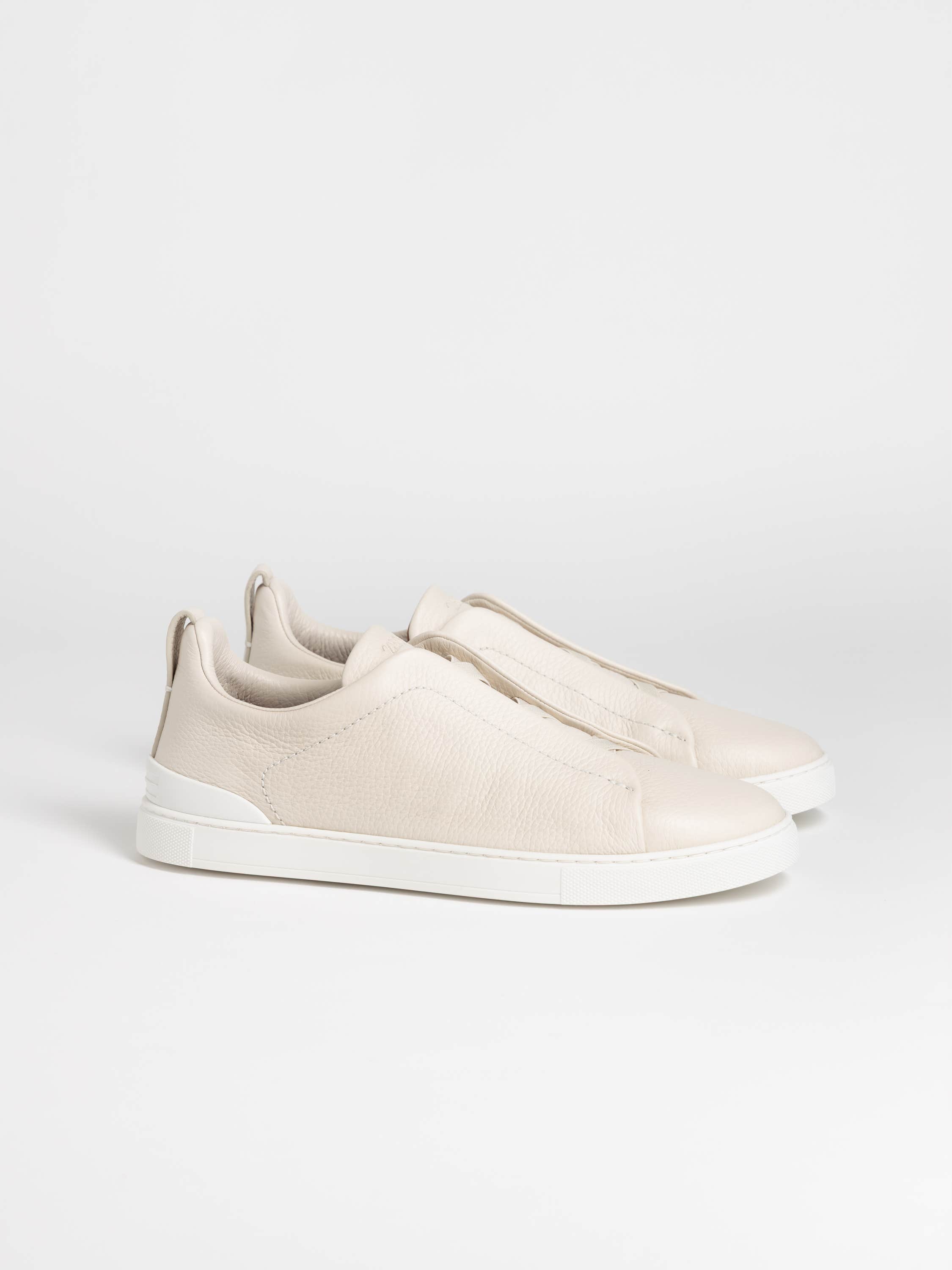 White Deerskin Triple Stitch™ Sneakers