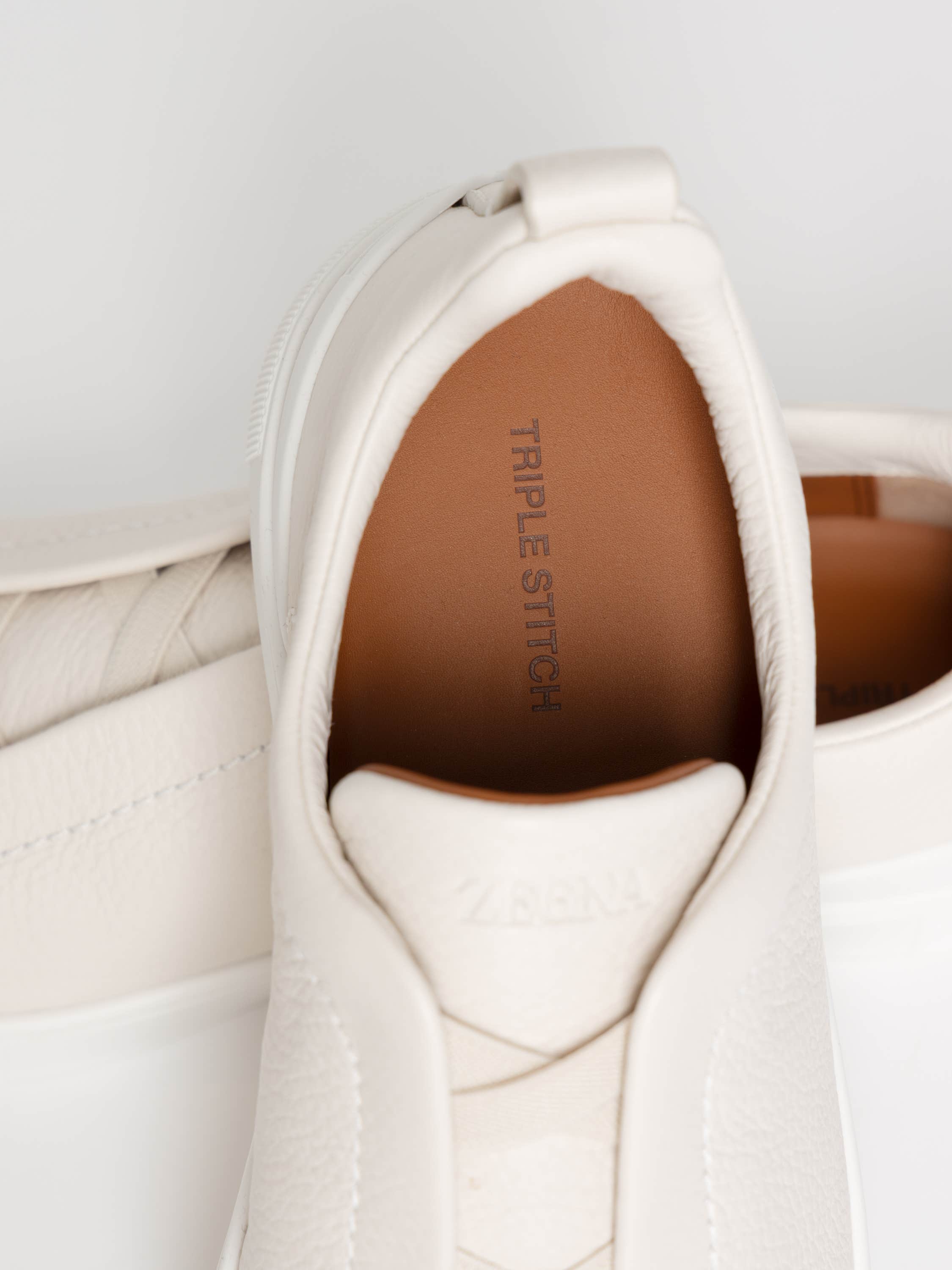 White Deerskin Triple Stitch™ Sneakers