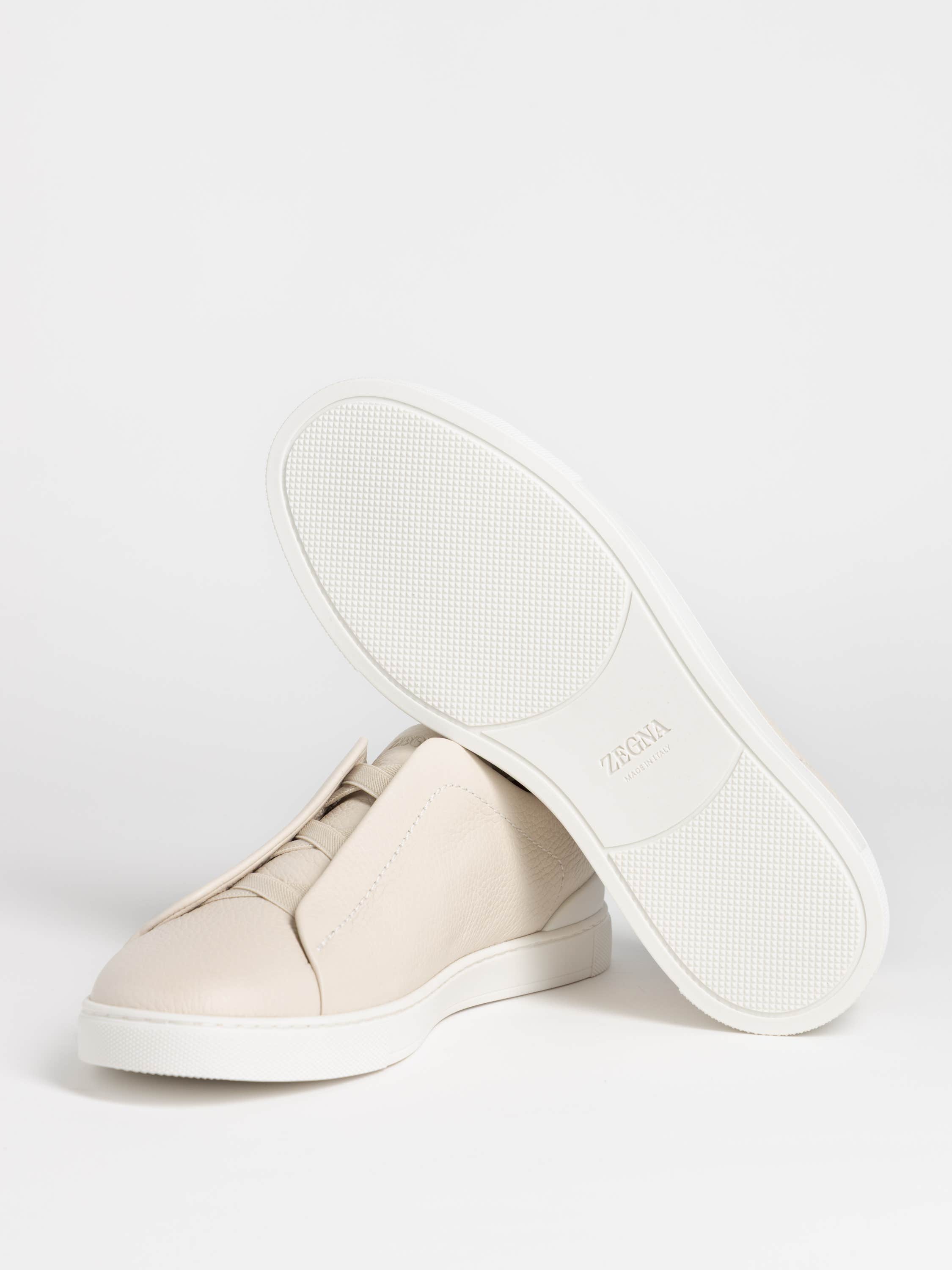 White Deerskin Triple Stitch™ Sneakers