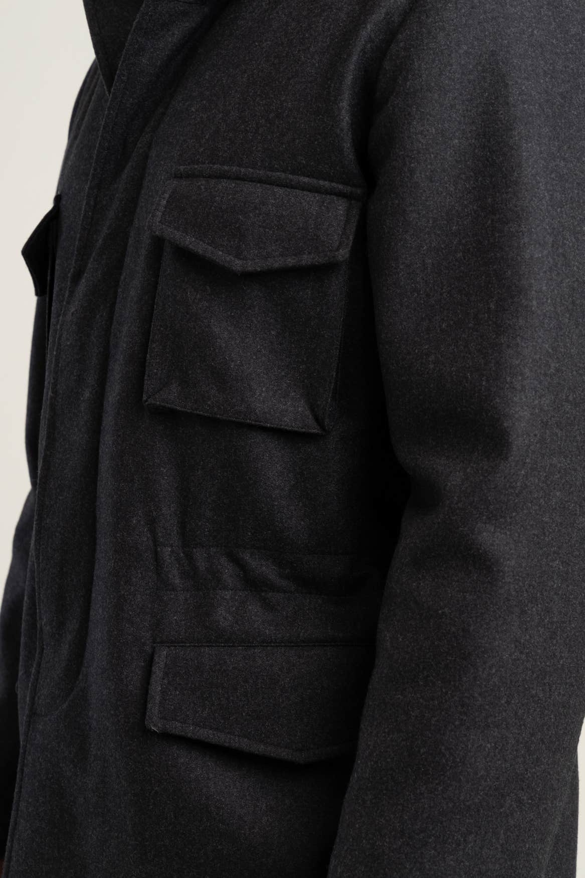 Boglioli Dark Grey Wool Field Jacket