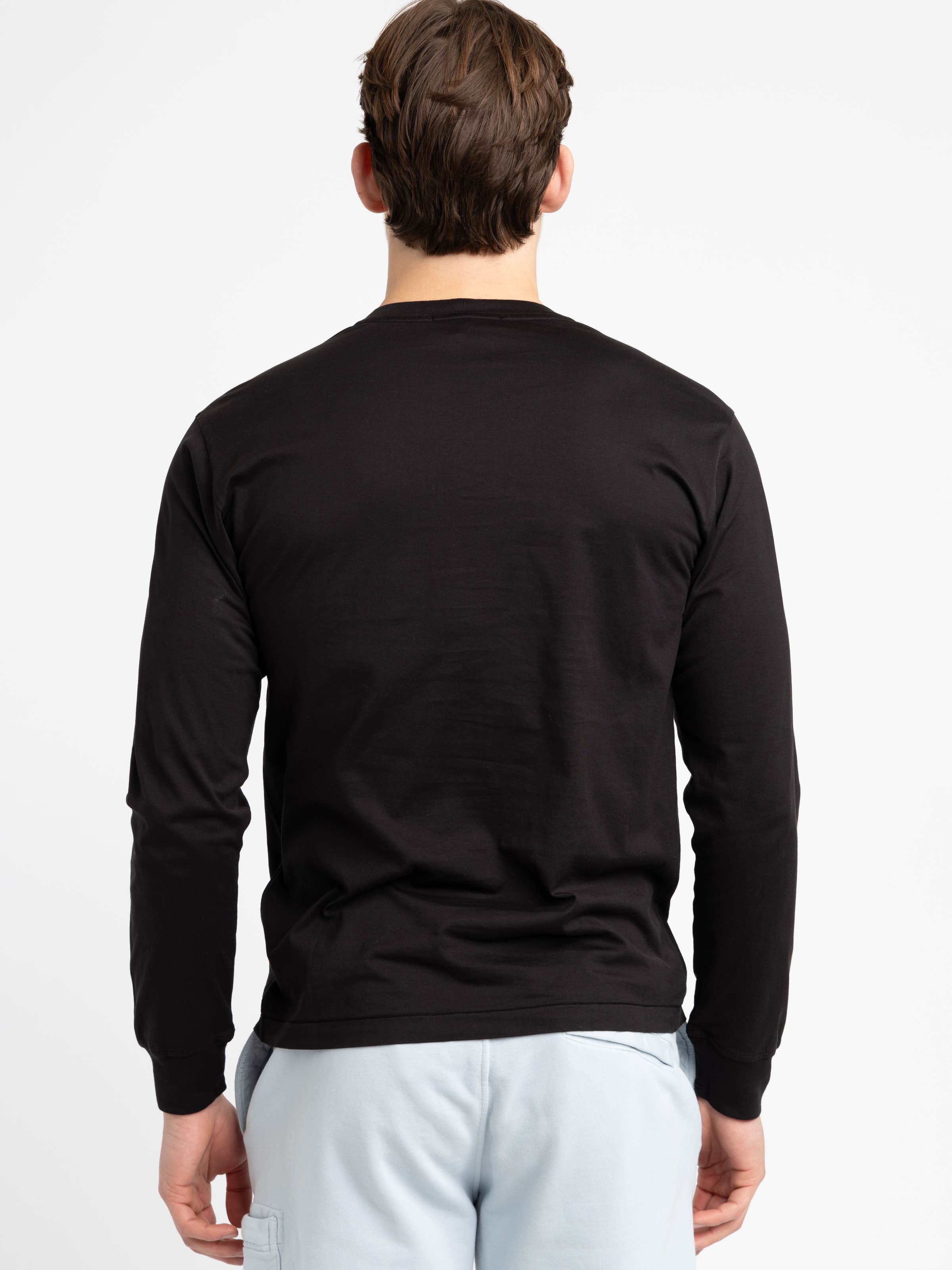 Black Long-Sleeve Cotton Shirt