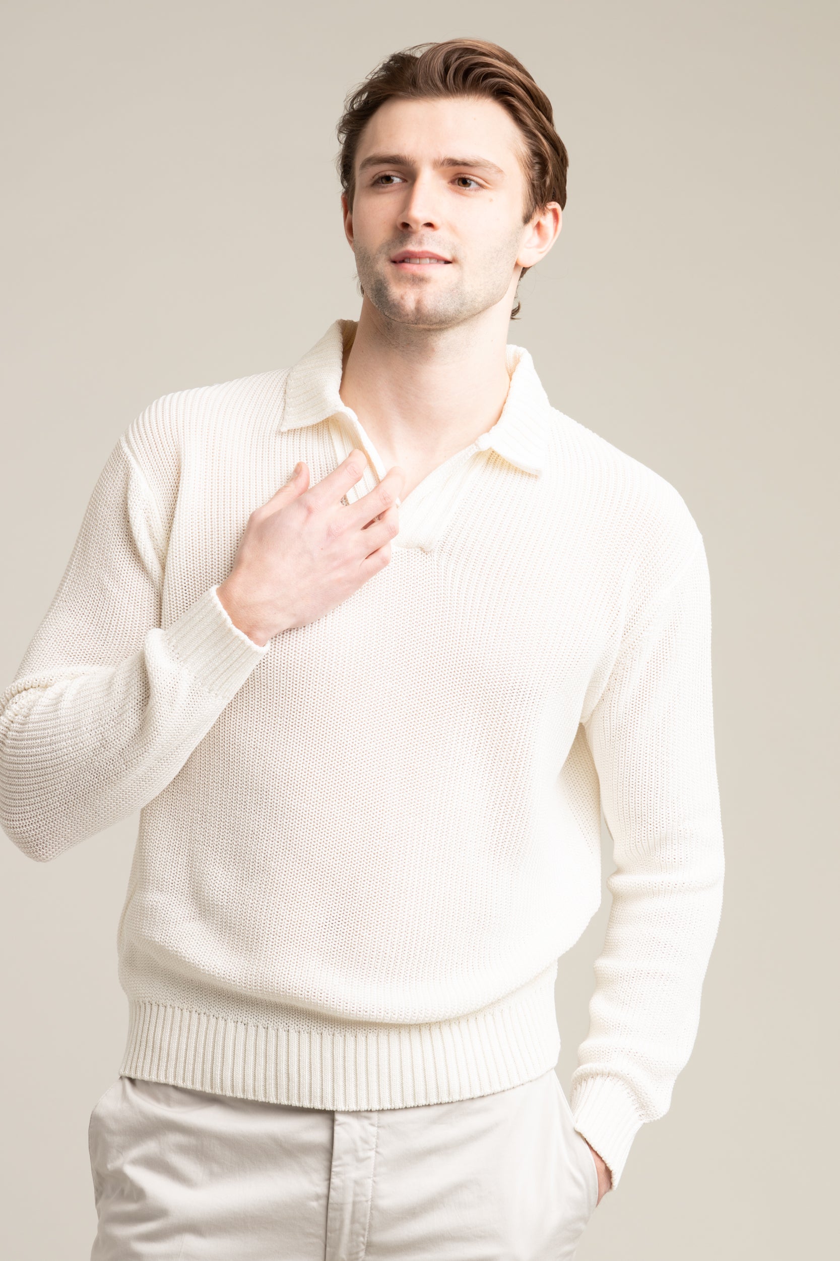 Sweater with built in collared clearance shirt