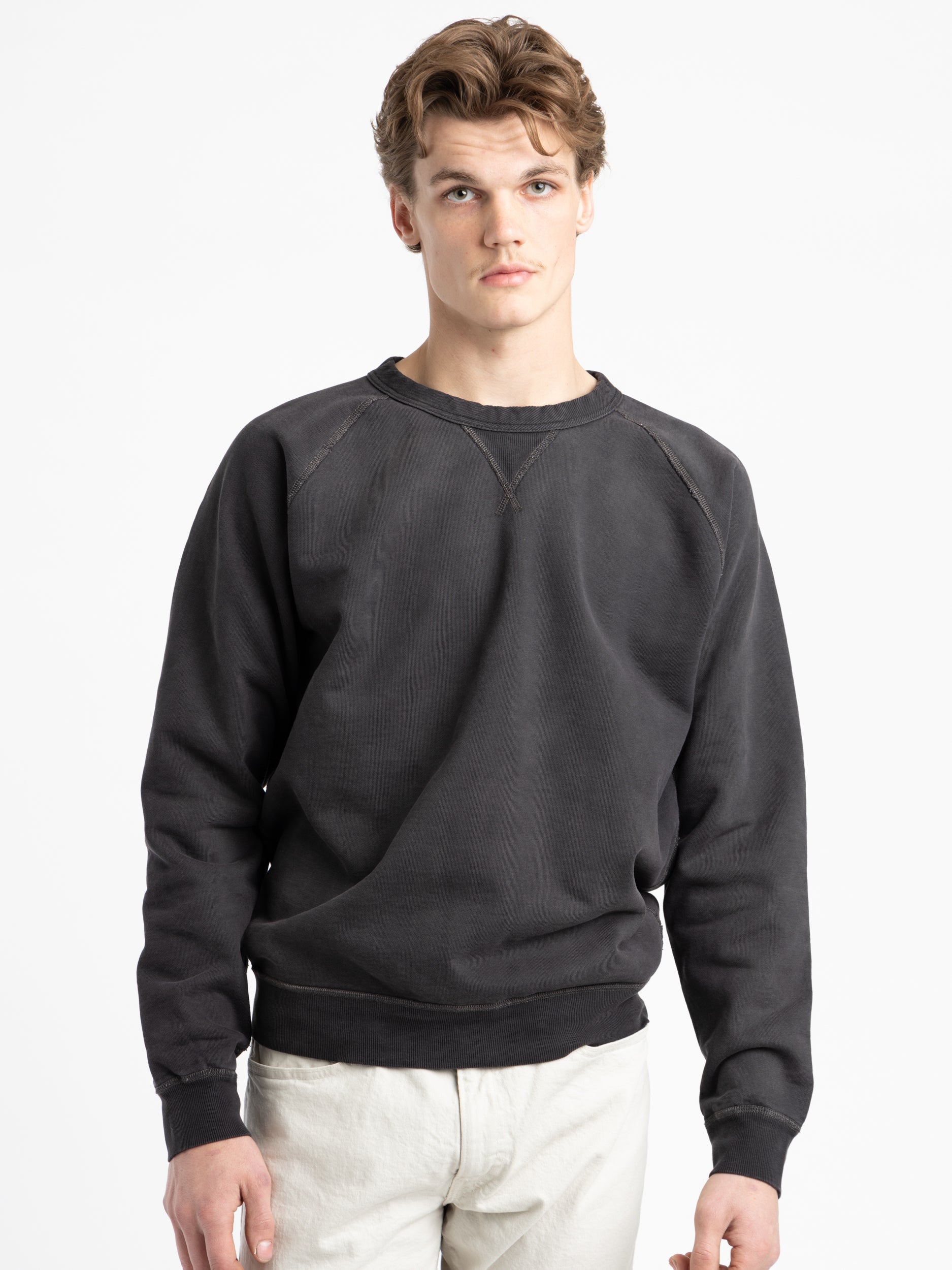 Charcoal grey crew neck sweatshirt sale