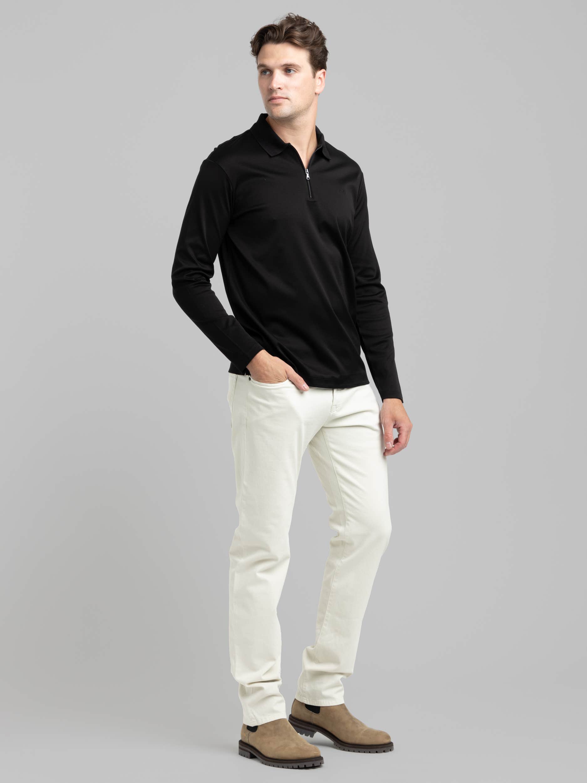 White Five-Pocket Jeans