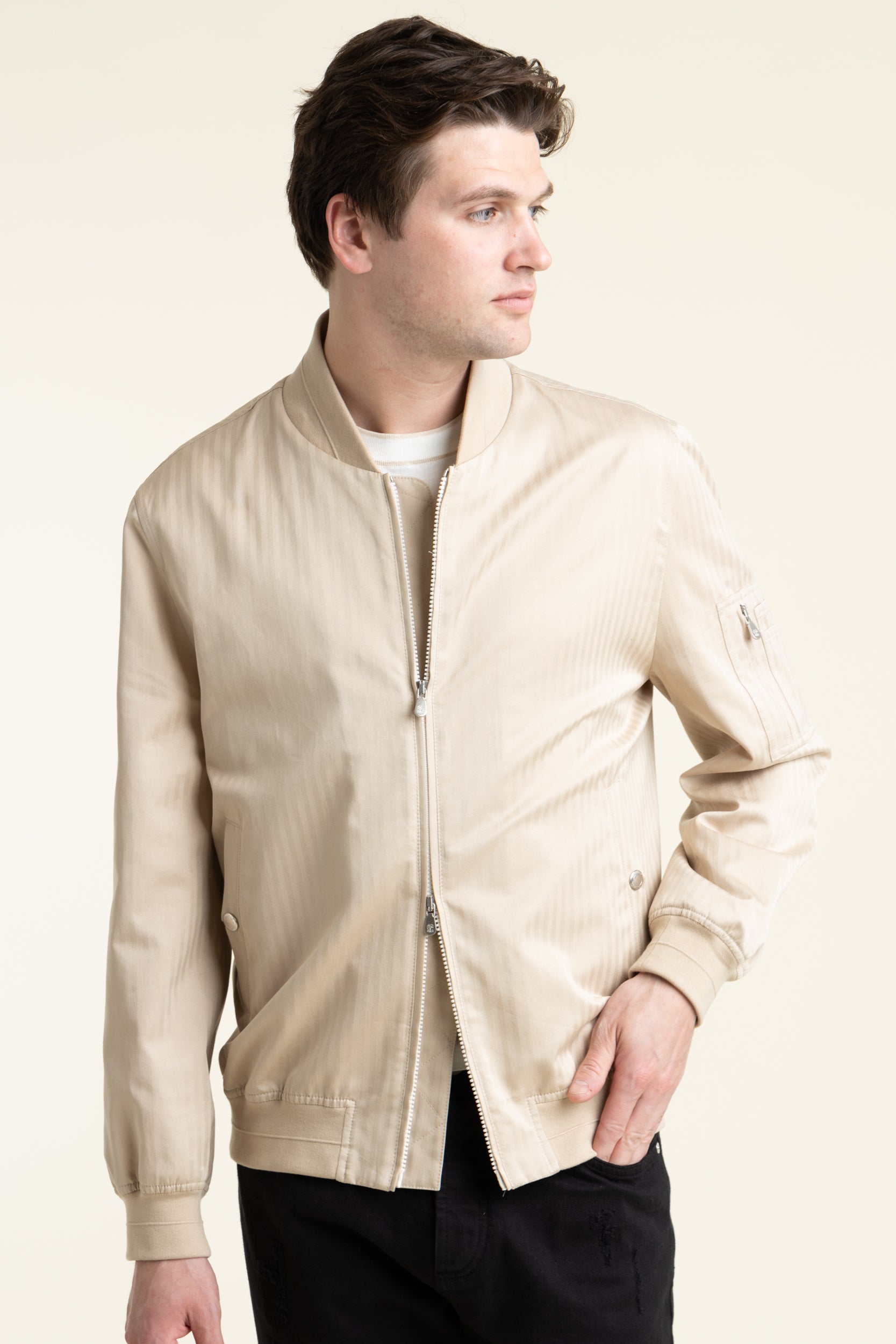 Striped Bomber Jacket – The Helm Clothing