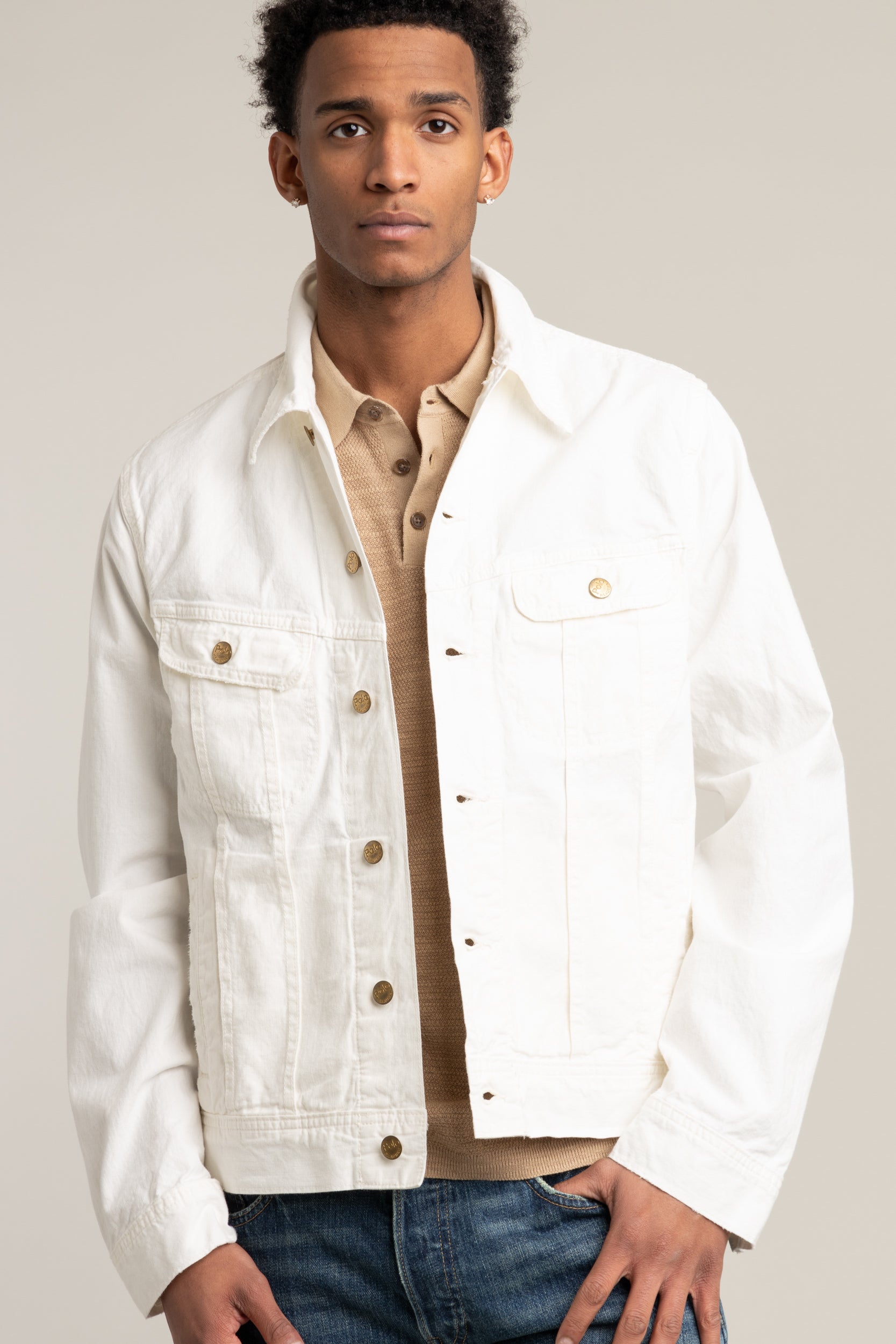 White trucker jacket on sale mens