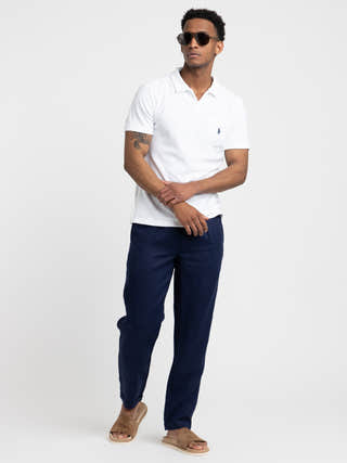 Polo Ralph Lauren White Classic Fit Terry Polo Shirt