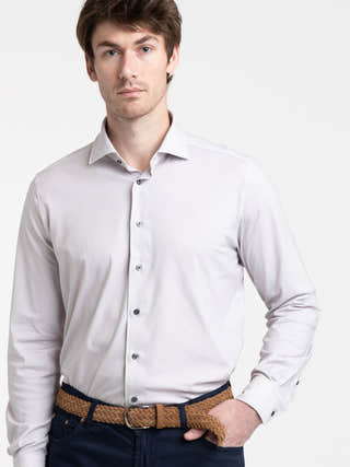 Emanuel Berg Medium Grey Modern 4-Flex Dress Shirt