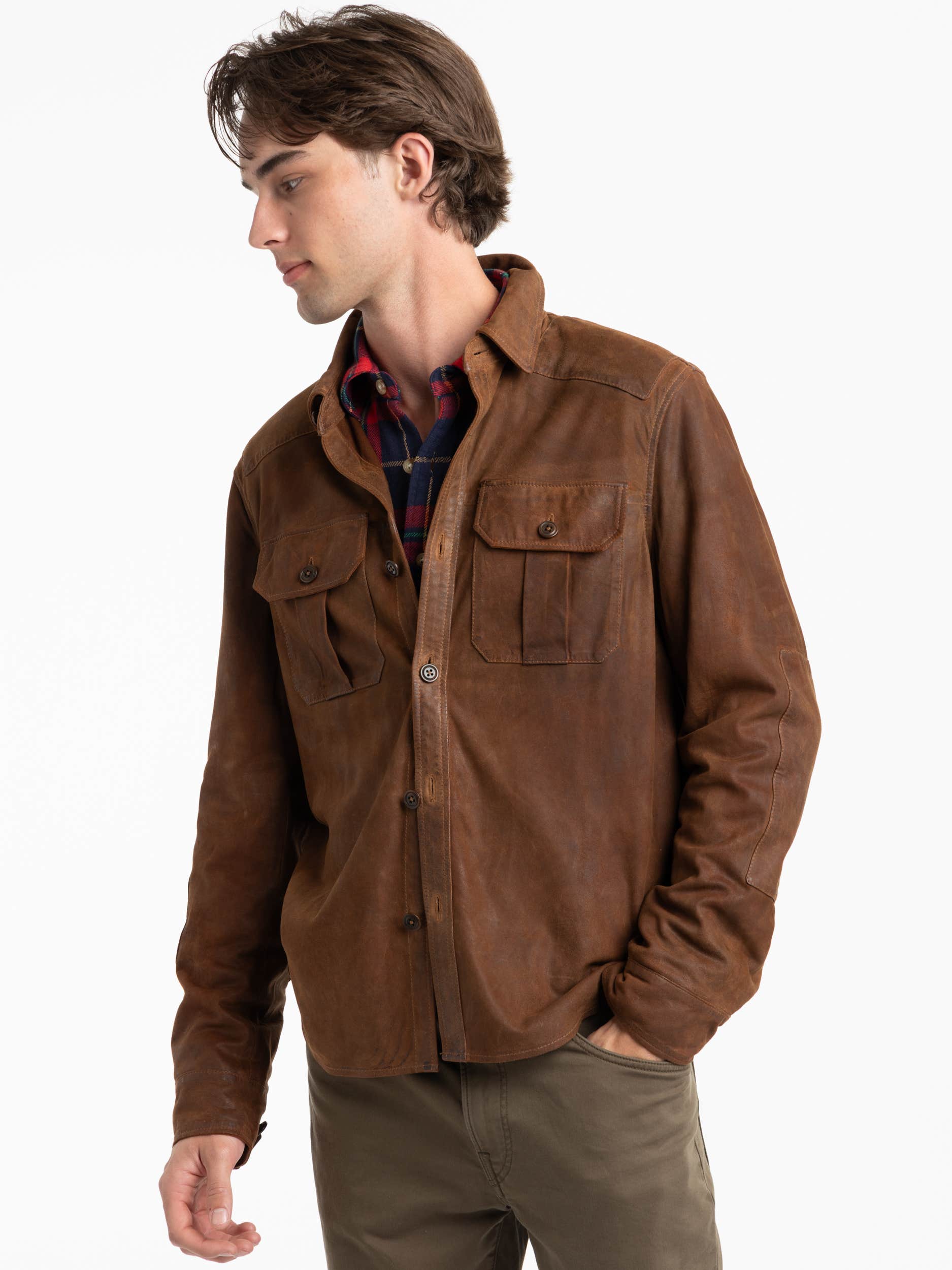 Smith Brown Suede Shirt Jacket