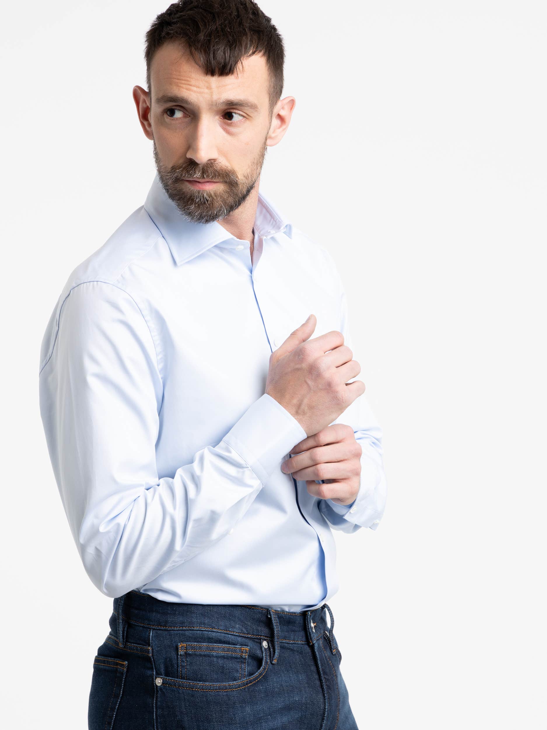 Blue Modern Fit Dress Shirt – The Helm Clothing