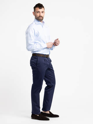 Stenströms Blue Fitted Body Dress Shirt