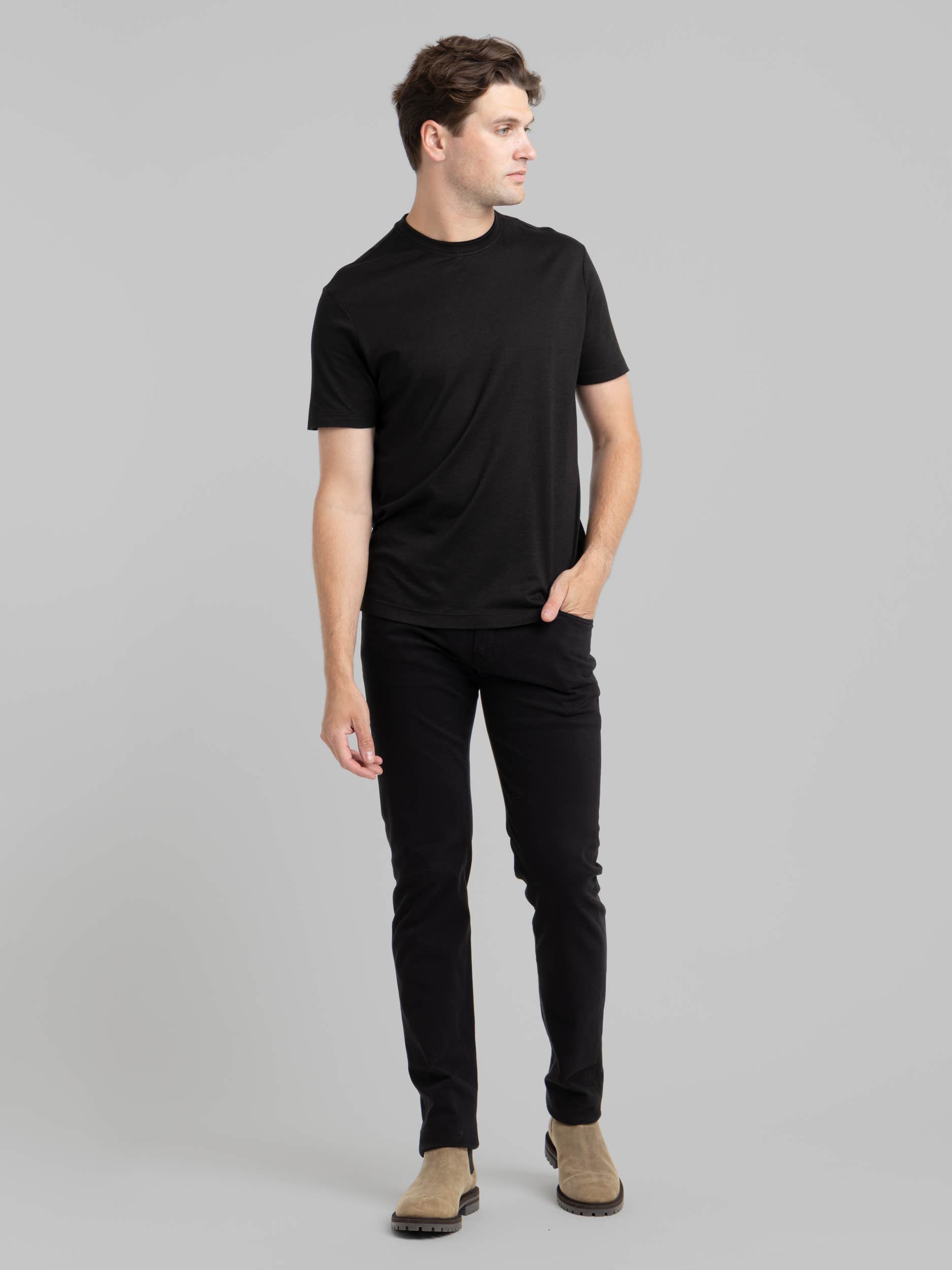 Black Knitted T-Shirt