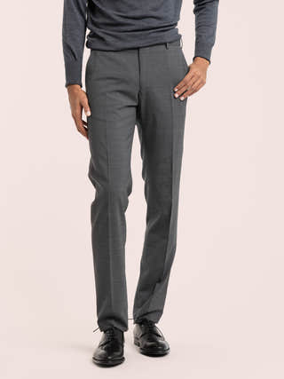 Damascena Grey Wool Dress Pants