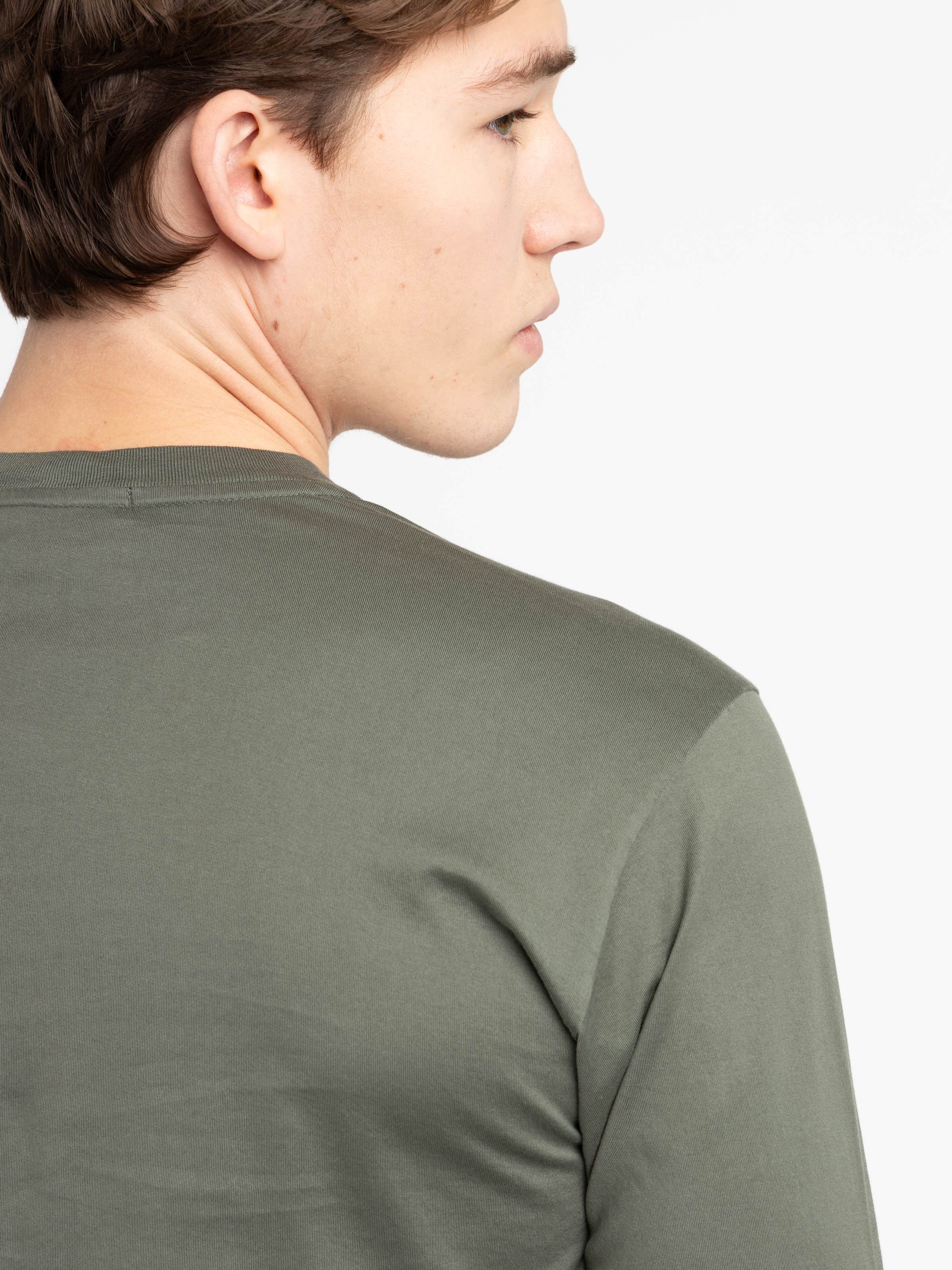 Green Long-Sleeve Cotton Shirt