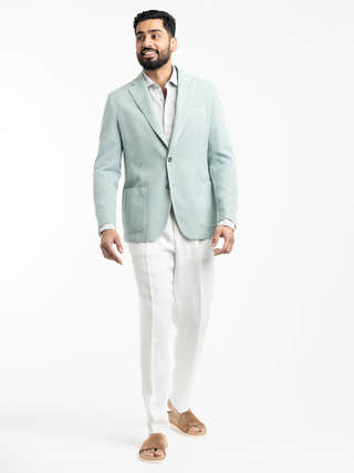 Stenströms Green Checked Linen Shirt