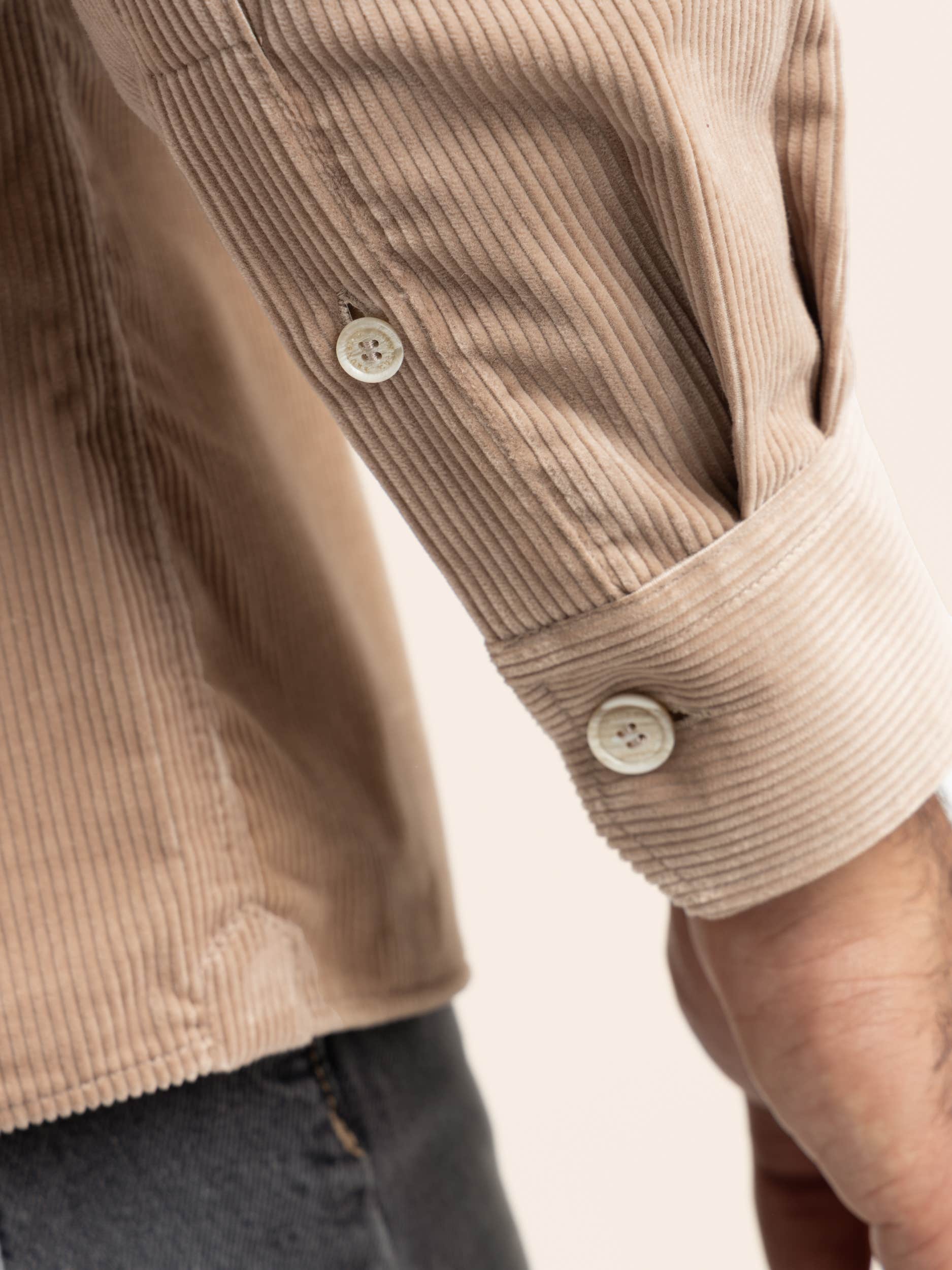 Light Brown Corduroy Overshirt