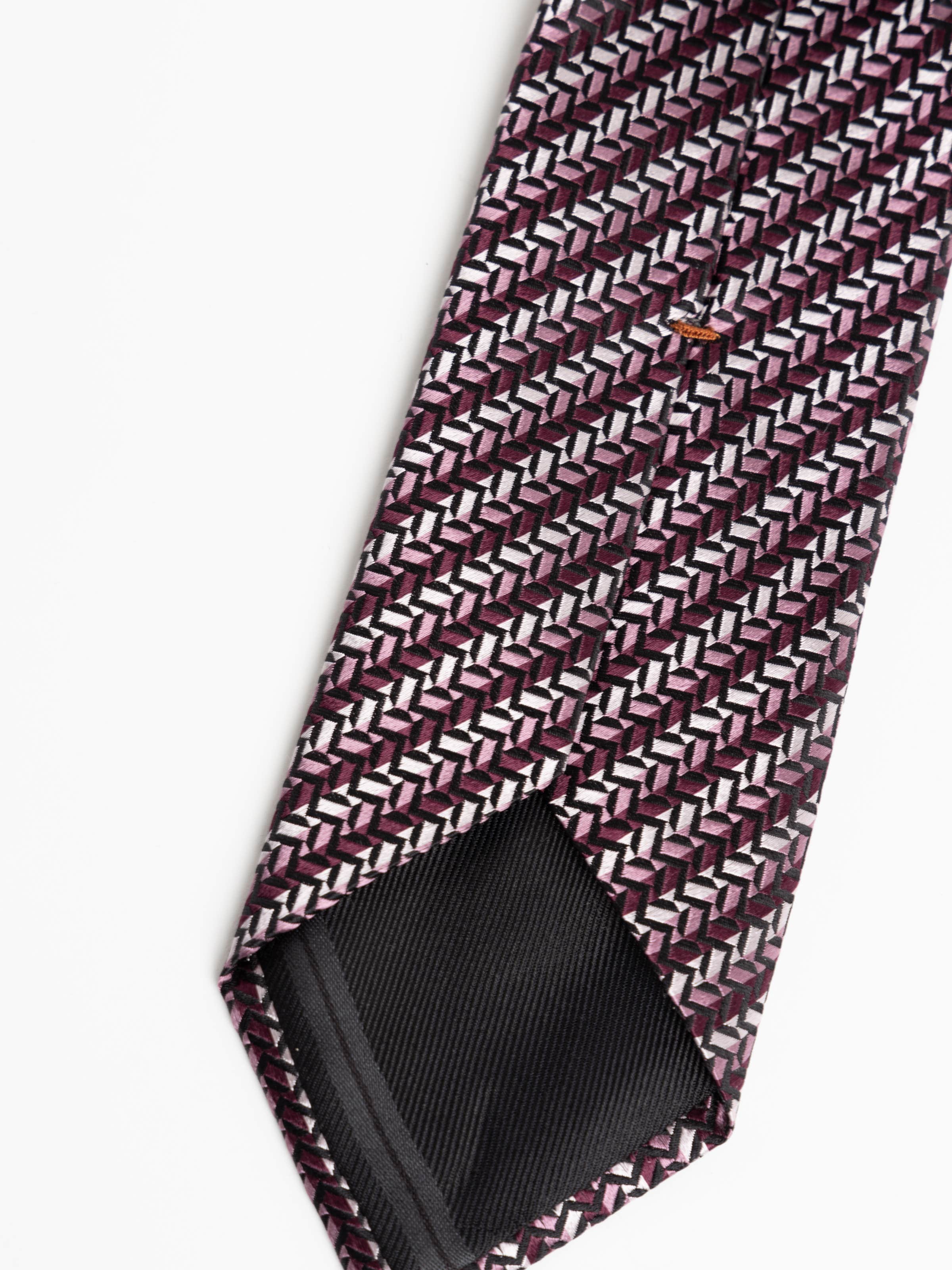 Pink/Purple Silk Geometric Tie