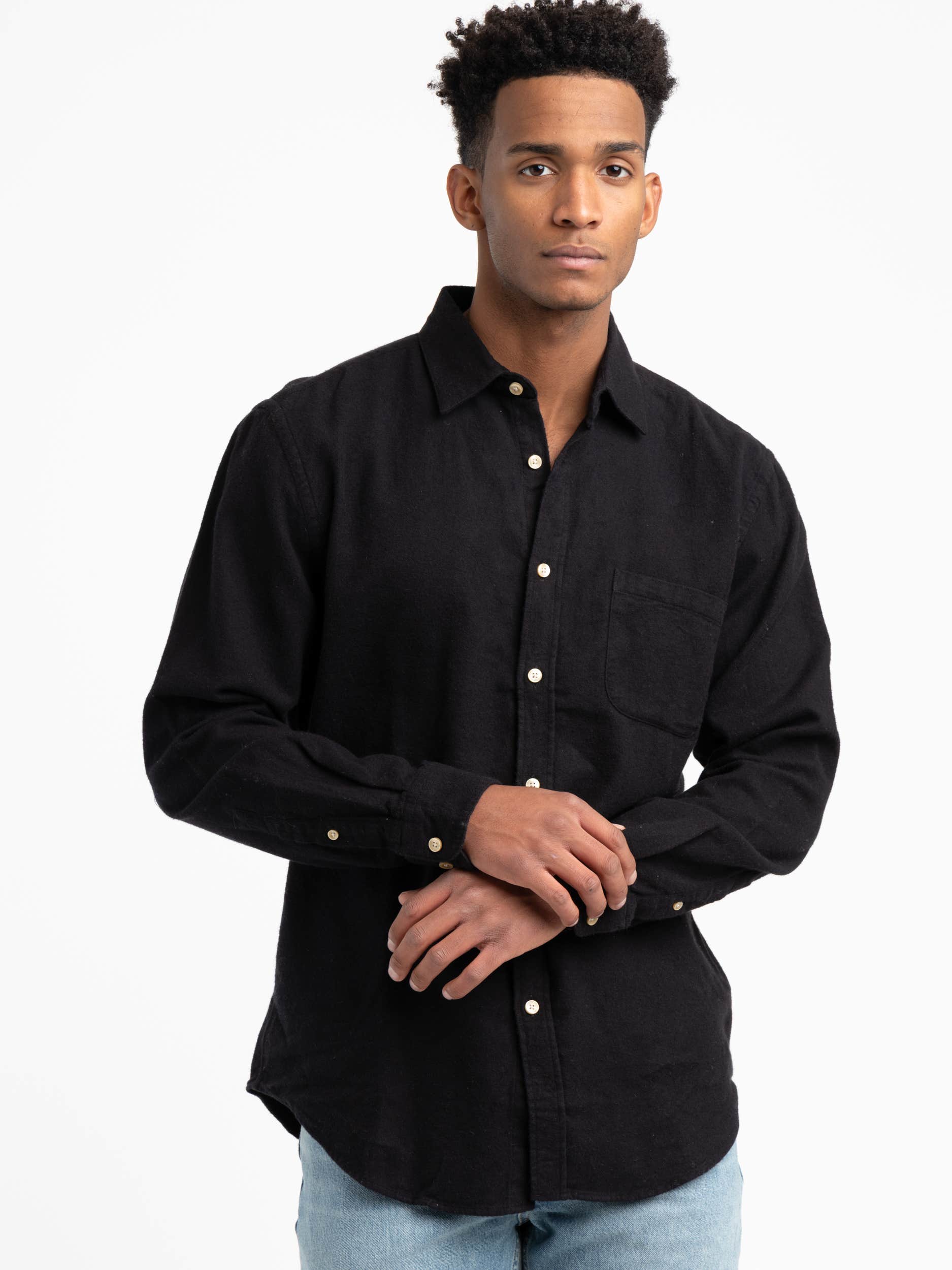 Black Teca Flannel Shirt