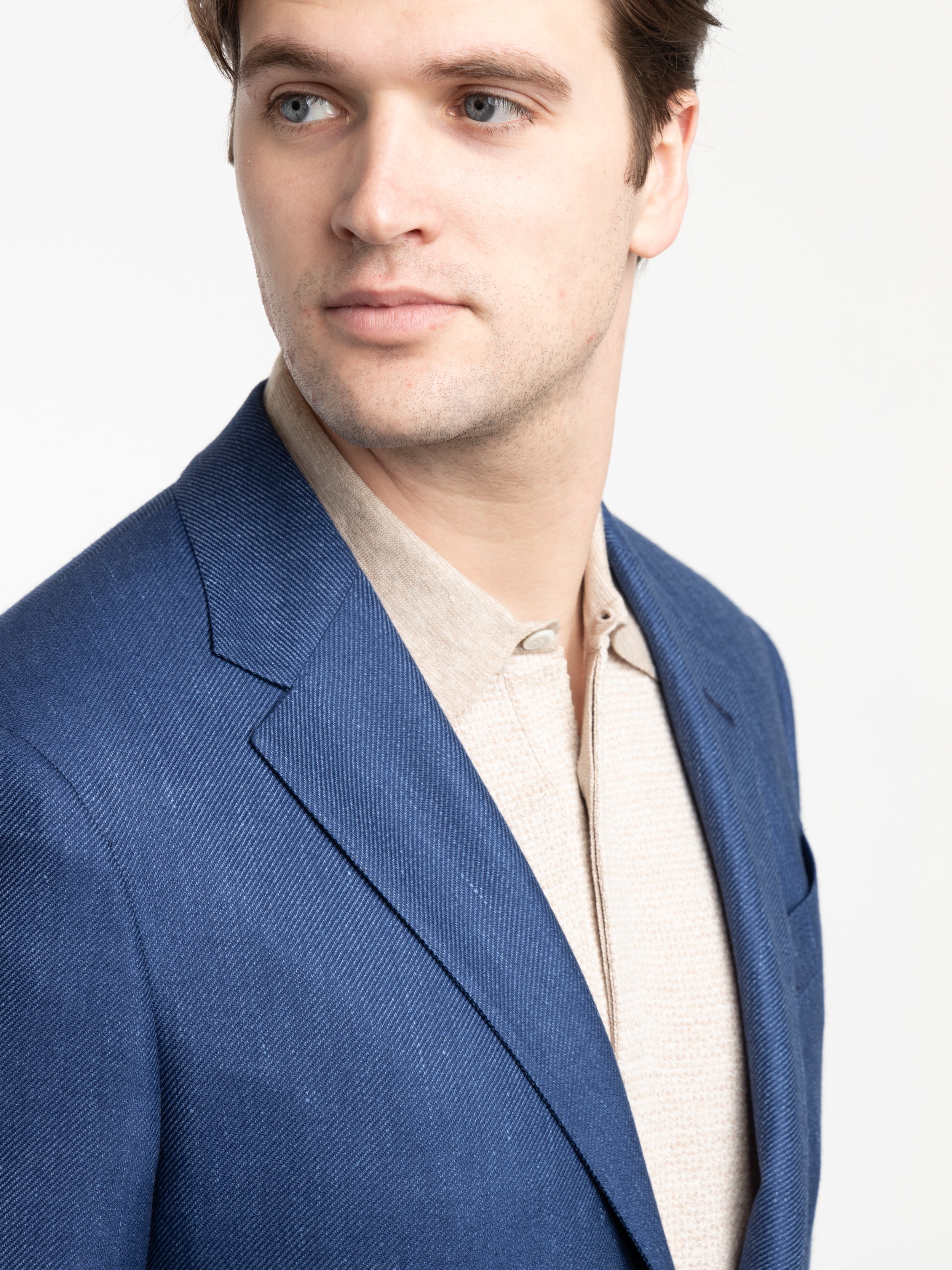 Blue Cashmere-Silk-Linen Sport Jacket – The Helm Clothing