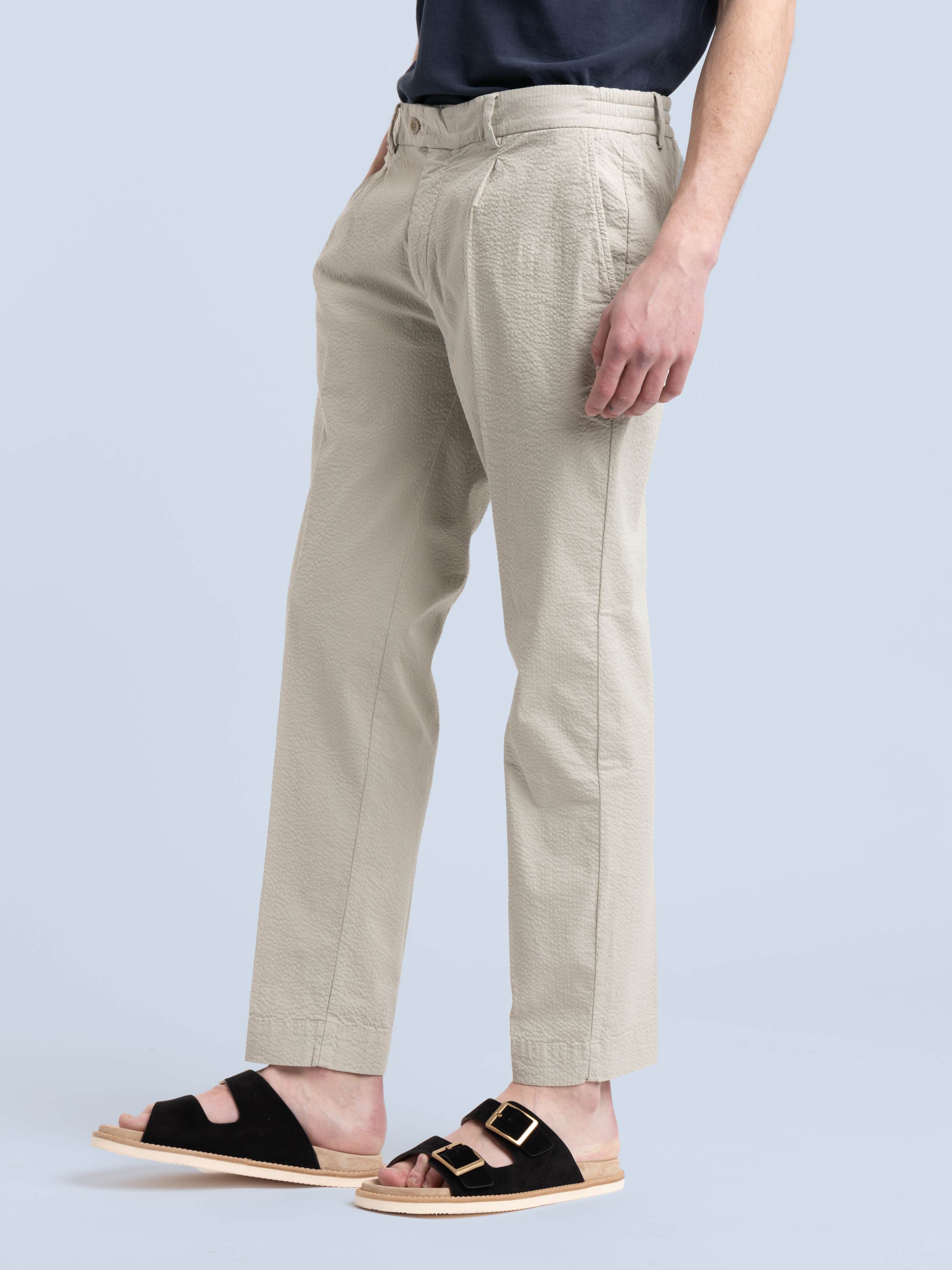 Sand Green Cotton Weiss Trouser