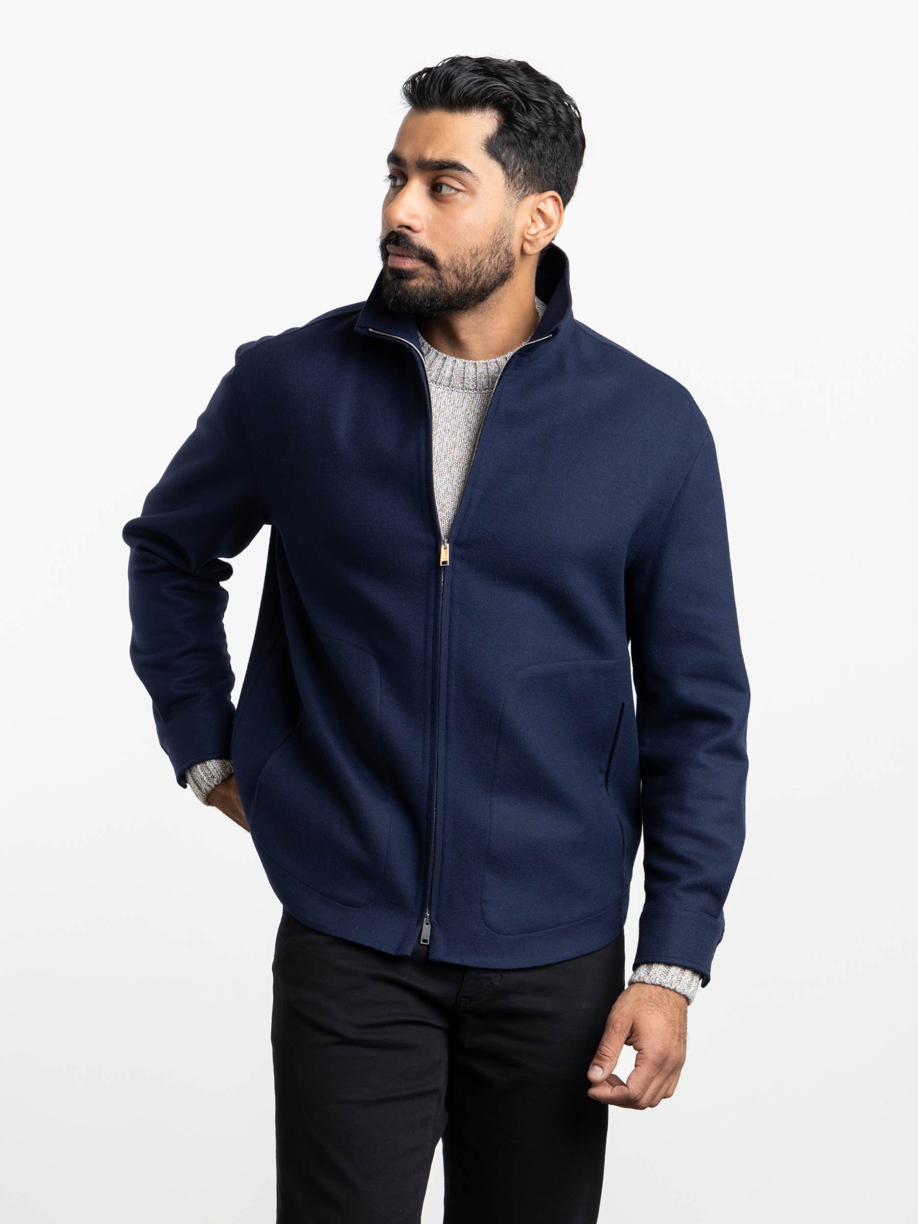 Blue Trofeo™ Cashmere Overshirt