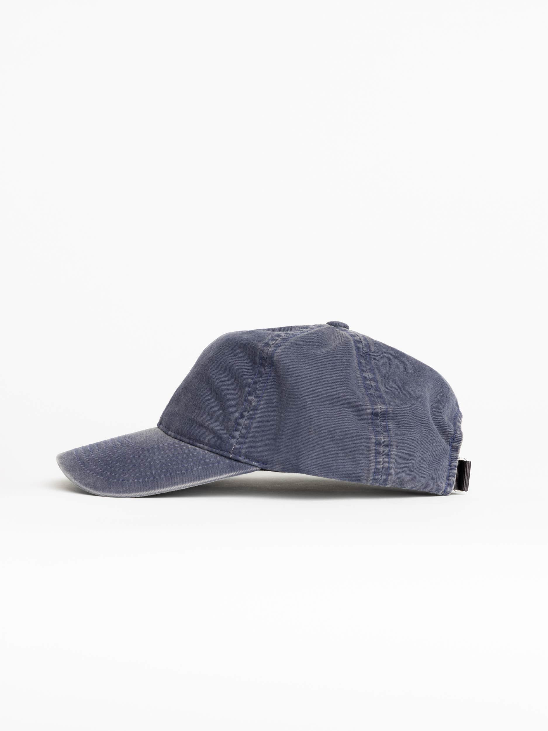 Blue Washed Cotton Ball Cap