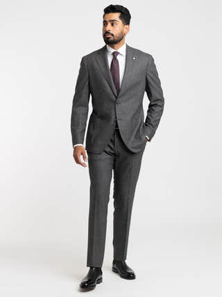 Luigi Bianchi Grey Flannel Wool Suit