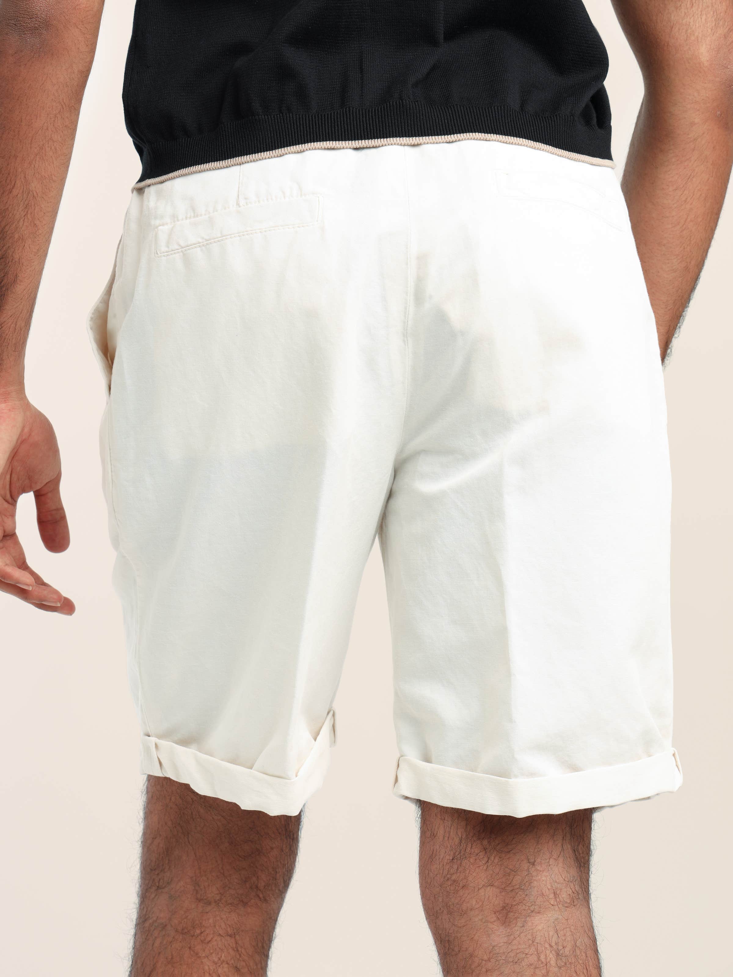 Oat Garment-Dyed Linen-Cotton Bermuda Shorts