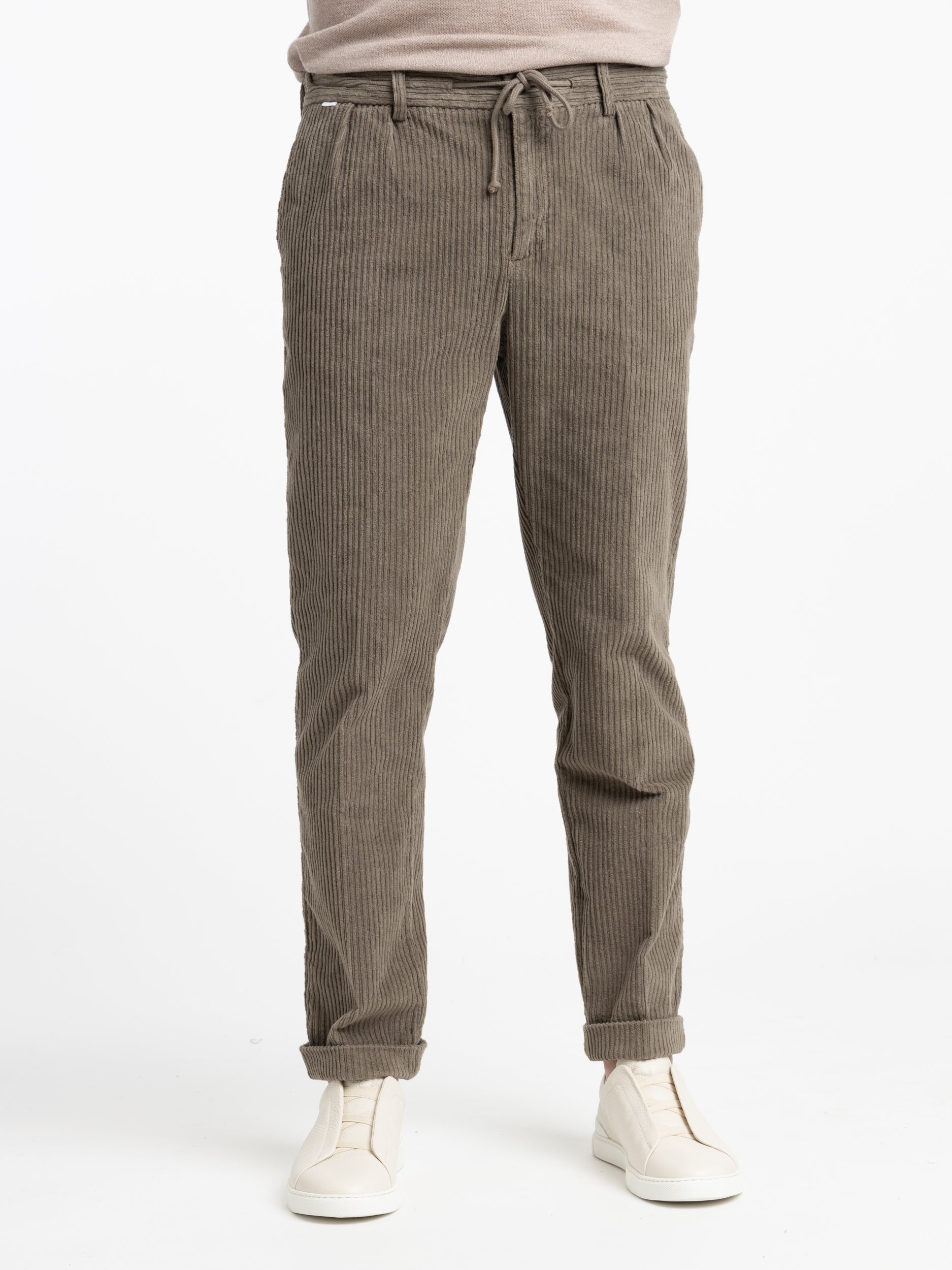 Taupe Corduroy Drawstring Trouser – The Helm Clothing