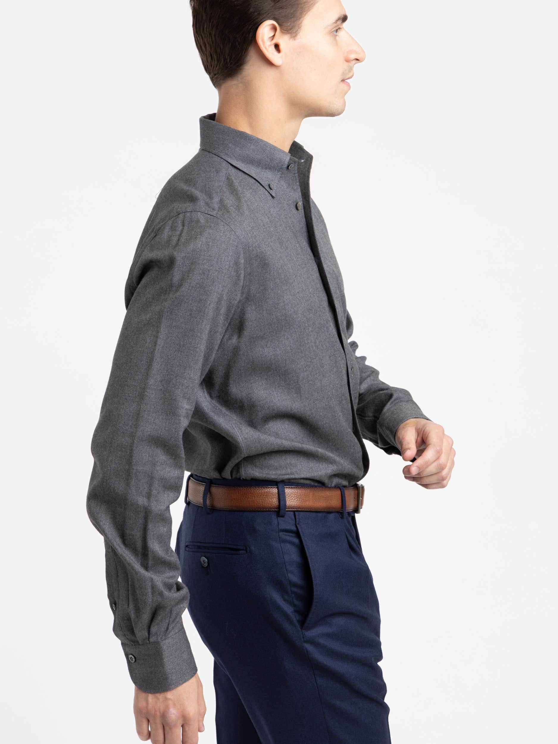 Charcoal Modern Fit Dress Shirt The Helm Clothing Charcoal Modern Fit Dress Shirt The Helm Clothing