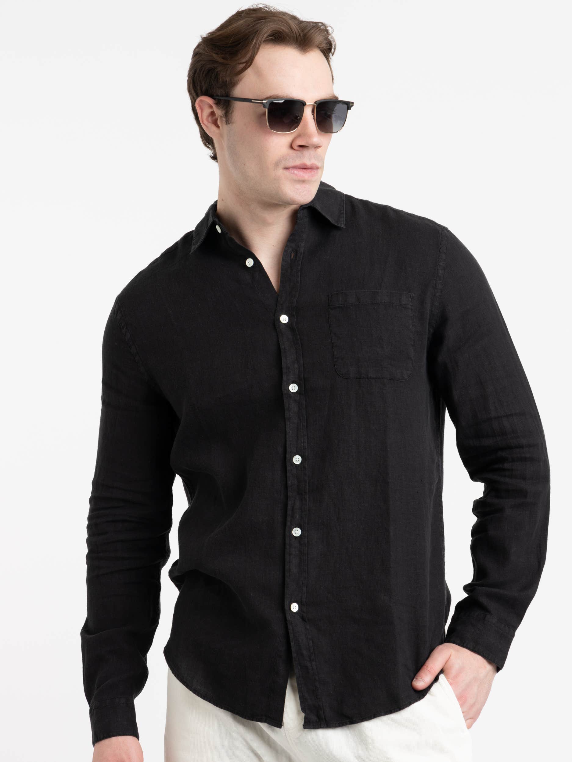 Black Linen Shirt