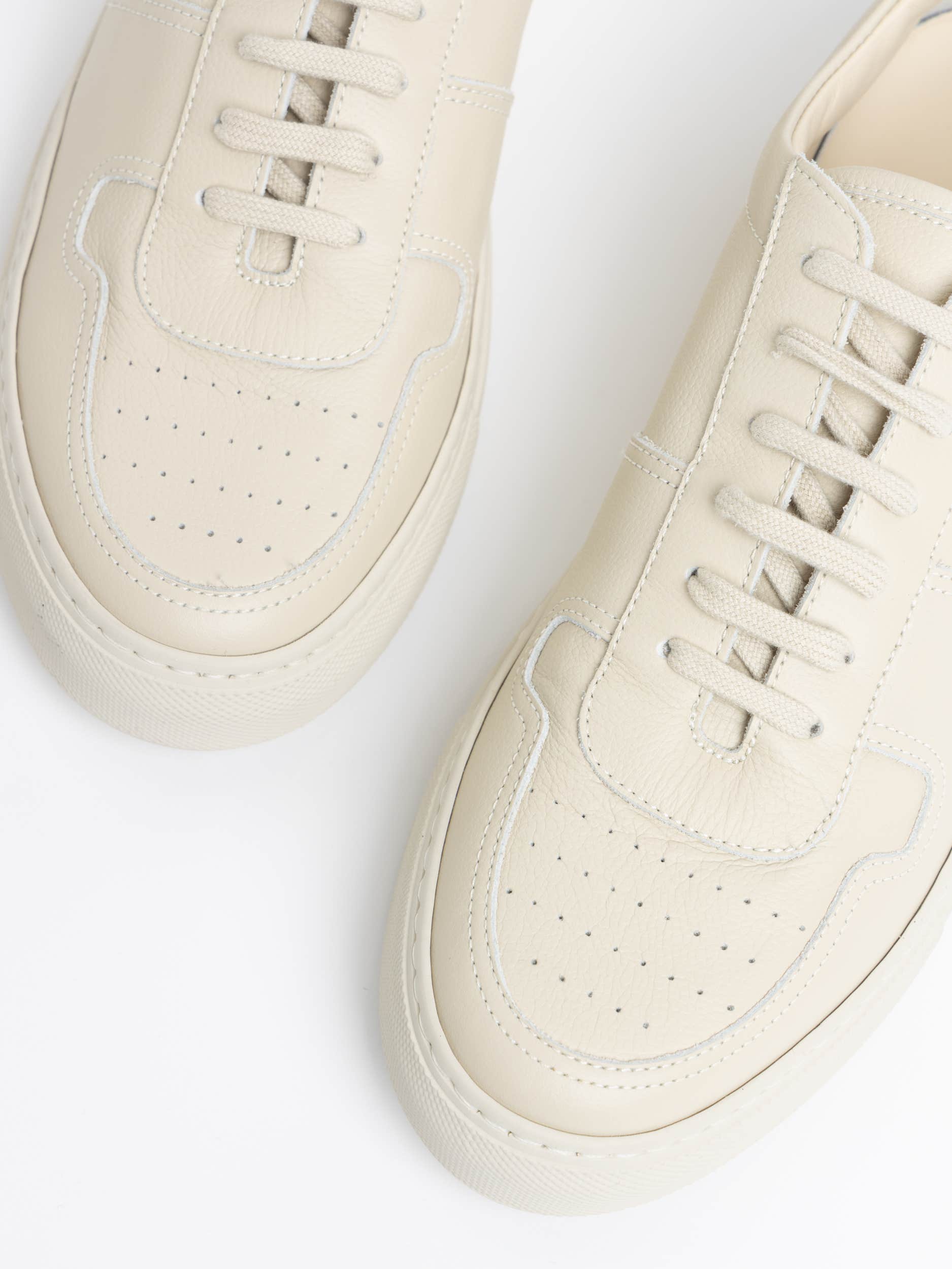 Beige BBall Low Leather Sneakers