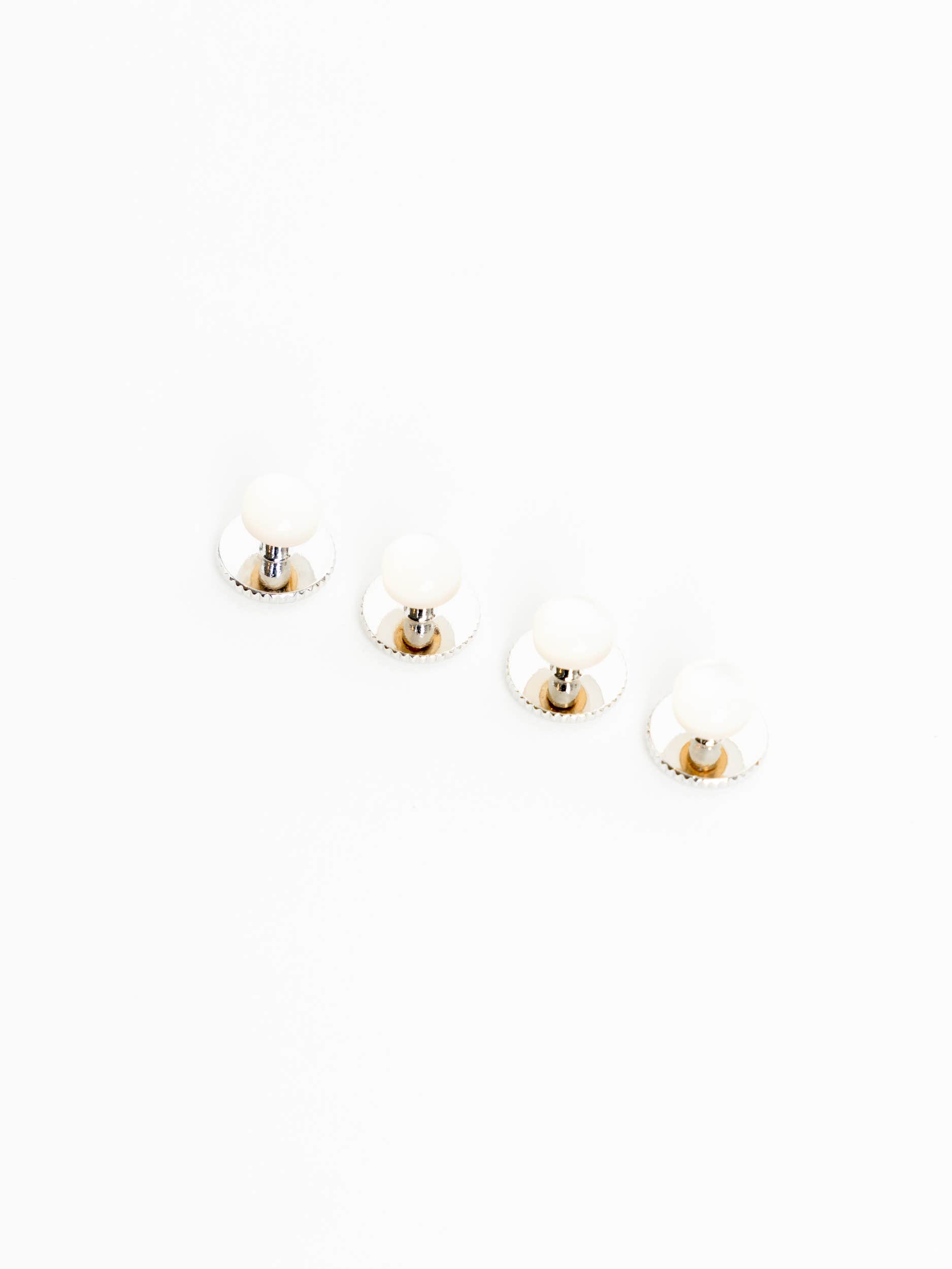 White Mother-of-Pearl Shirt Studs