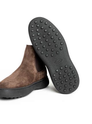 TOD'S Brown W.G. Suede Chelsea Boots