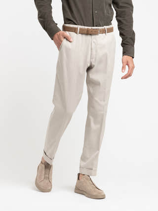 Briglia 1949 Beige Twill Cotton Blend Chinos