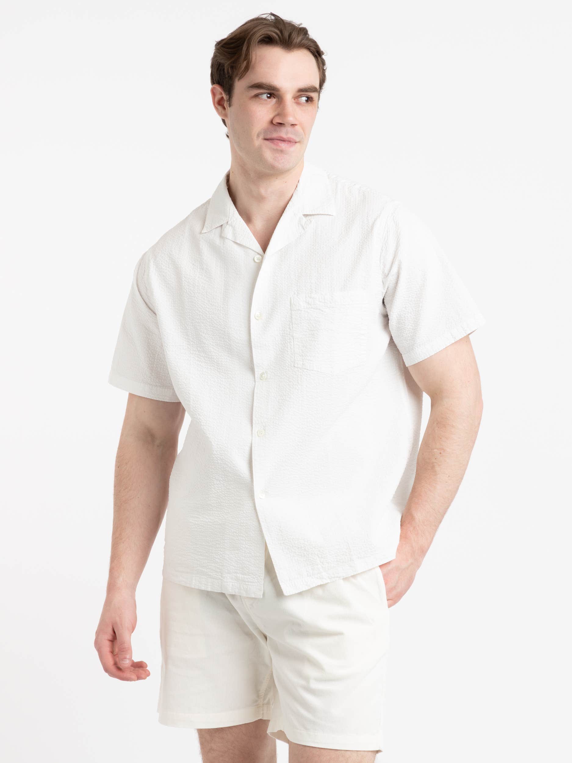 White Atlantico Camp Collar Shirt