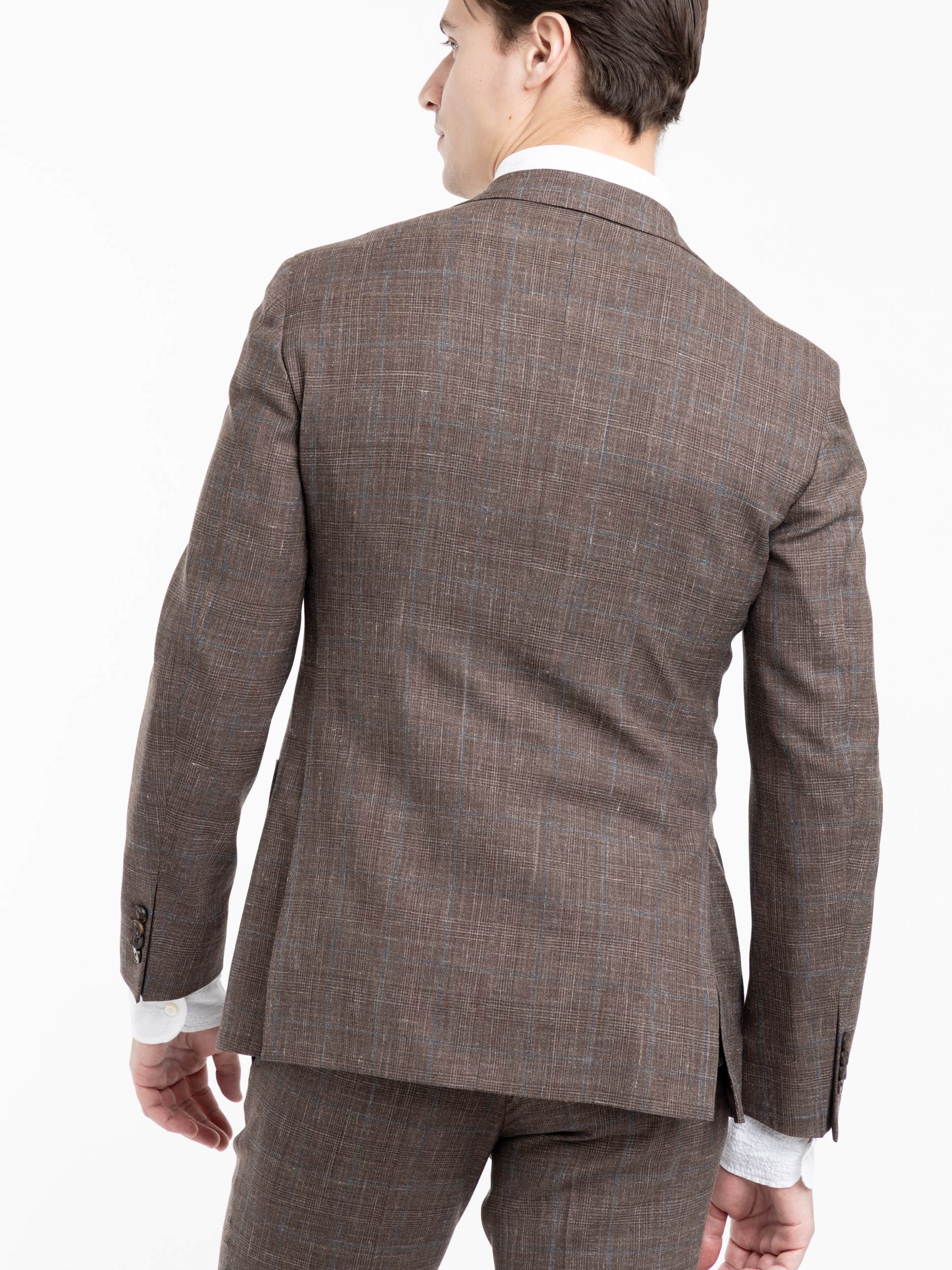 Brown Wool-Silk Suit