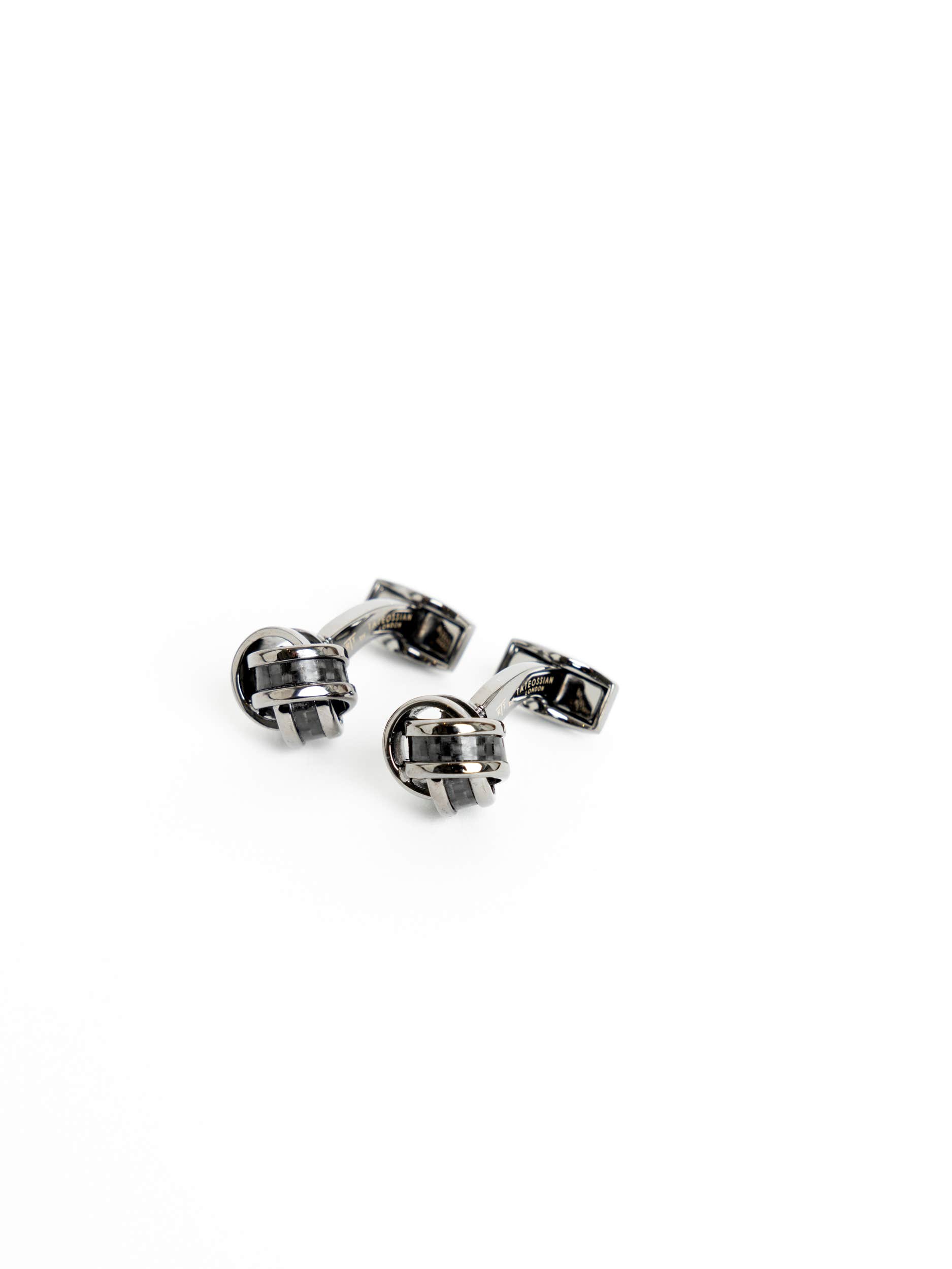 Black Knot Carbon Fibre Cufflinks