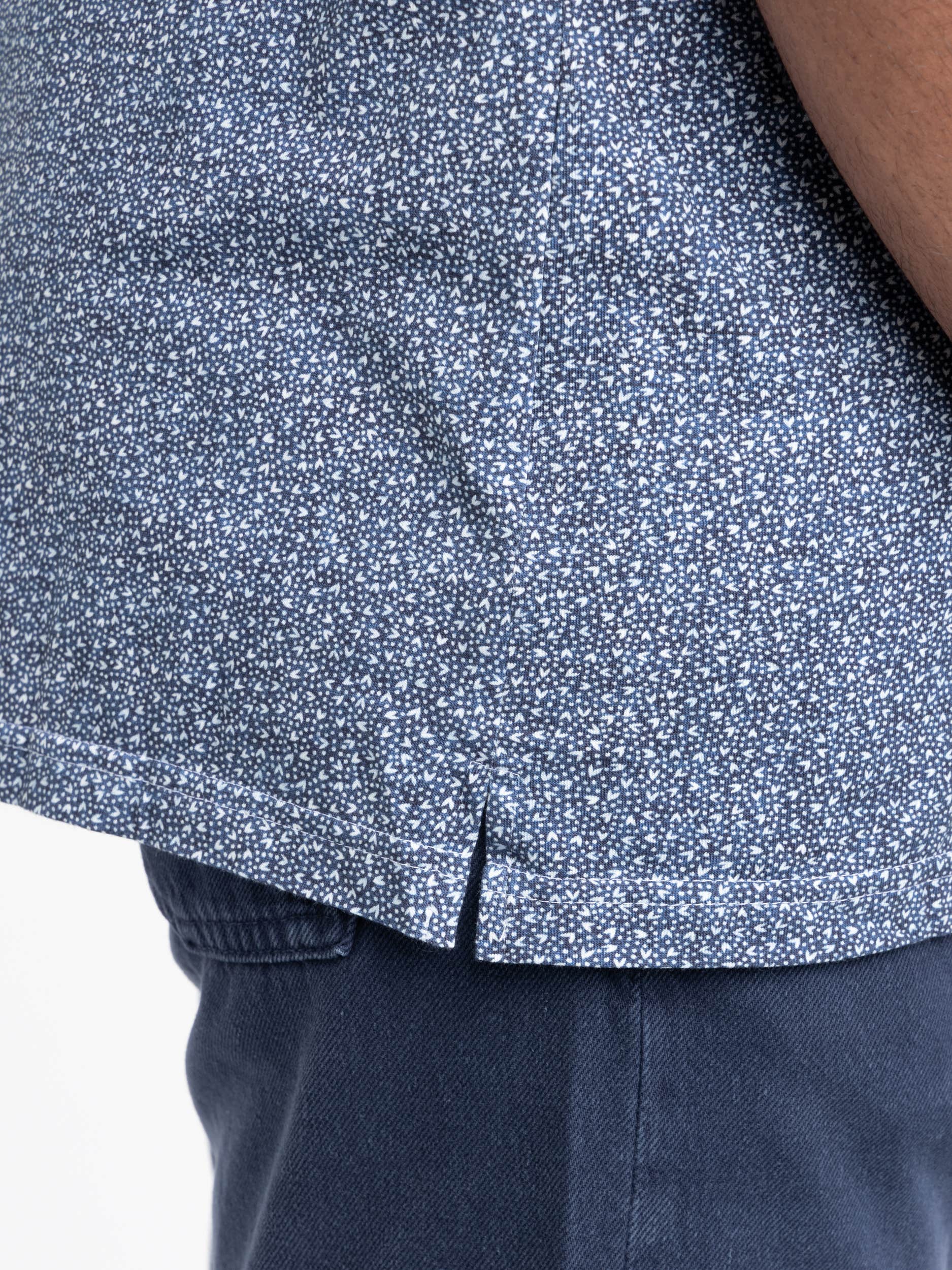 Blue Dotted Short Sleeve Shirt