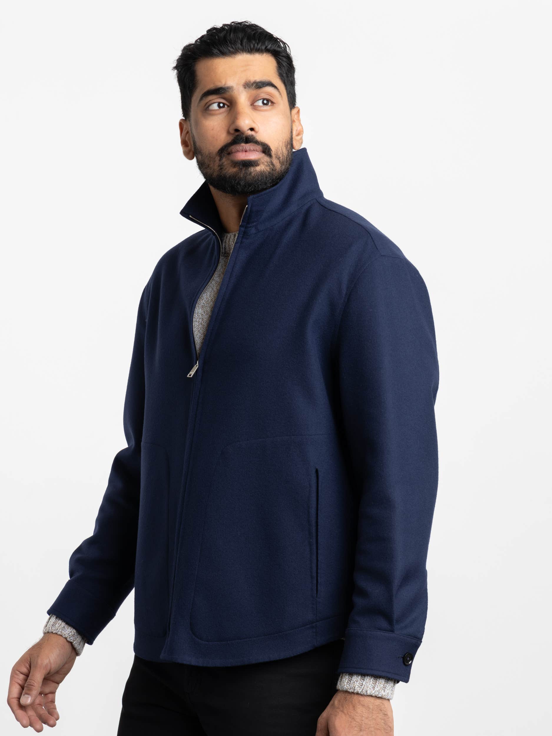 Blue Trofeo™ Cashmere Overshirt