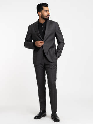 Luigi Bianchi Grey Check Wool Suit
