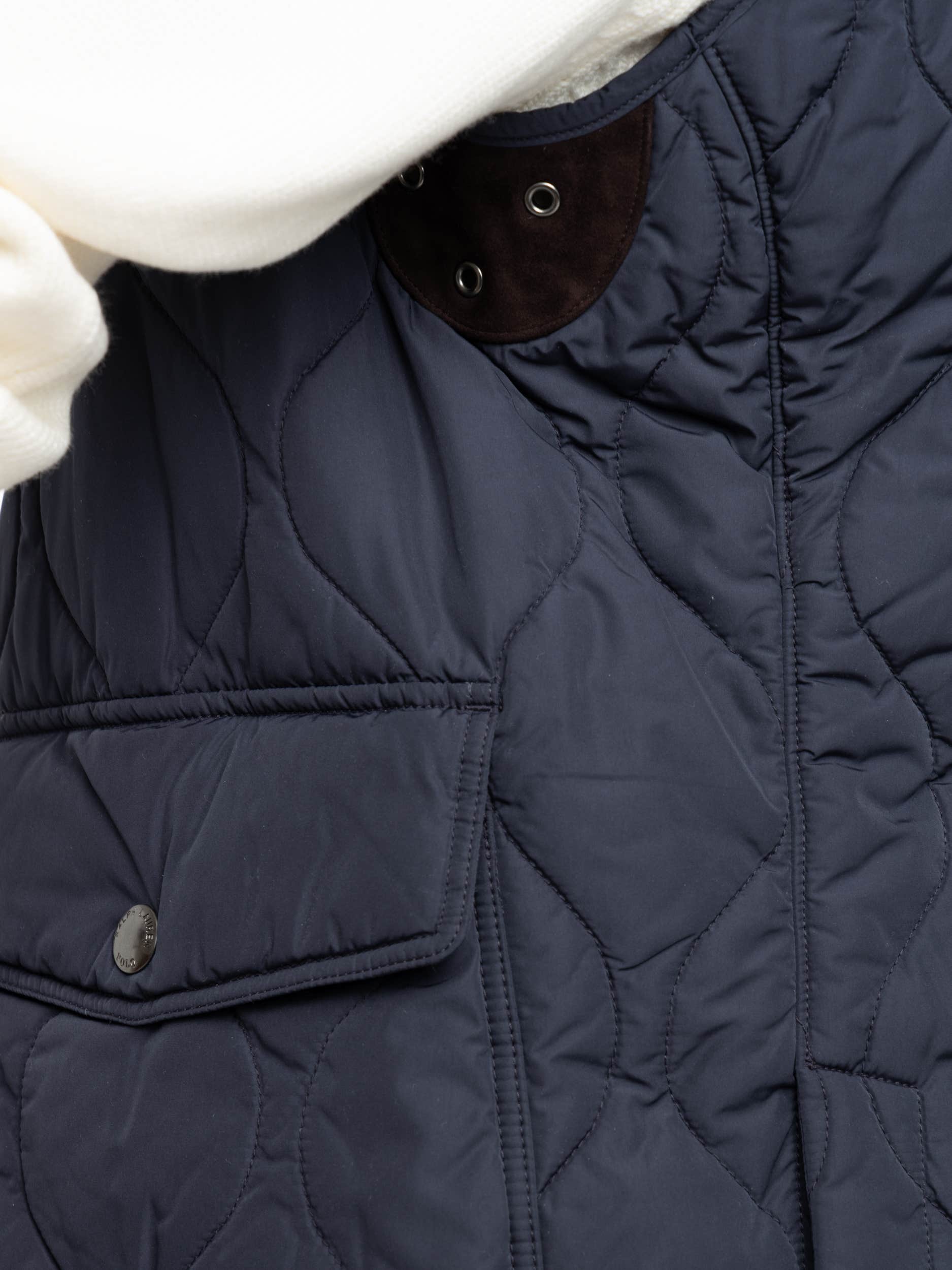 The Eastham Quilted Utility Vest in Navy