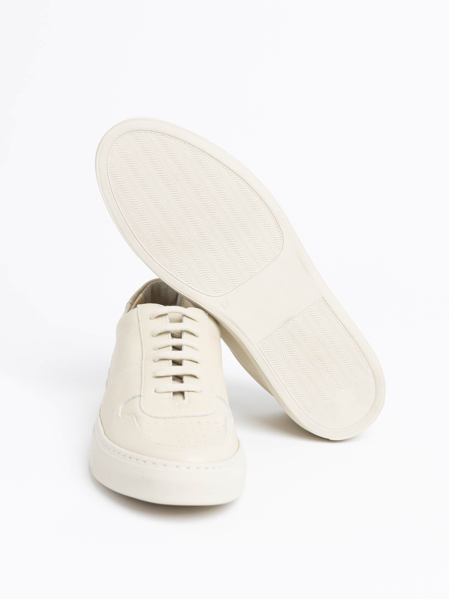 Beige BBall Low Leather Sneakers