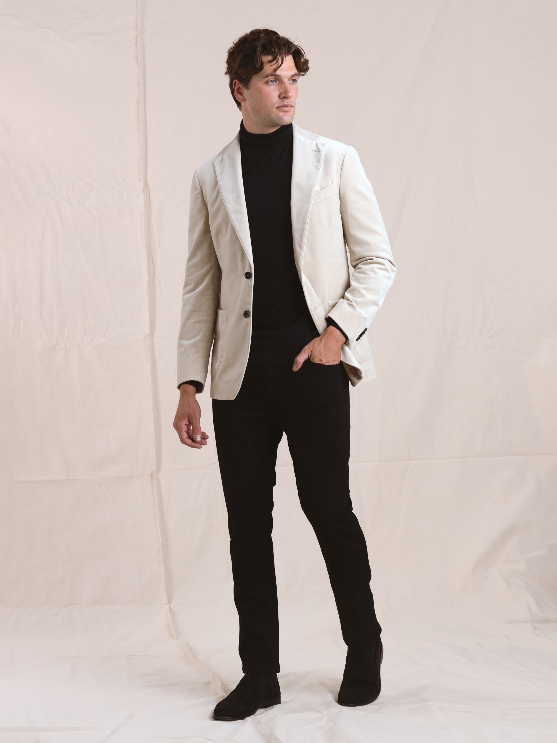 Black velvet sports jacket best sale